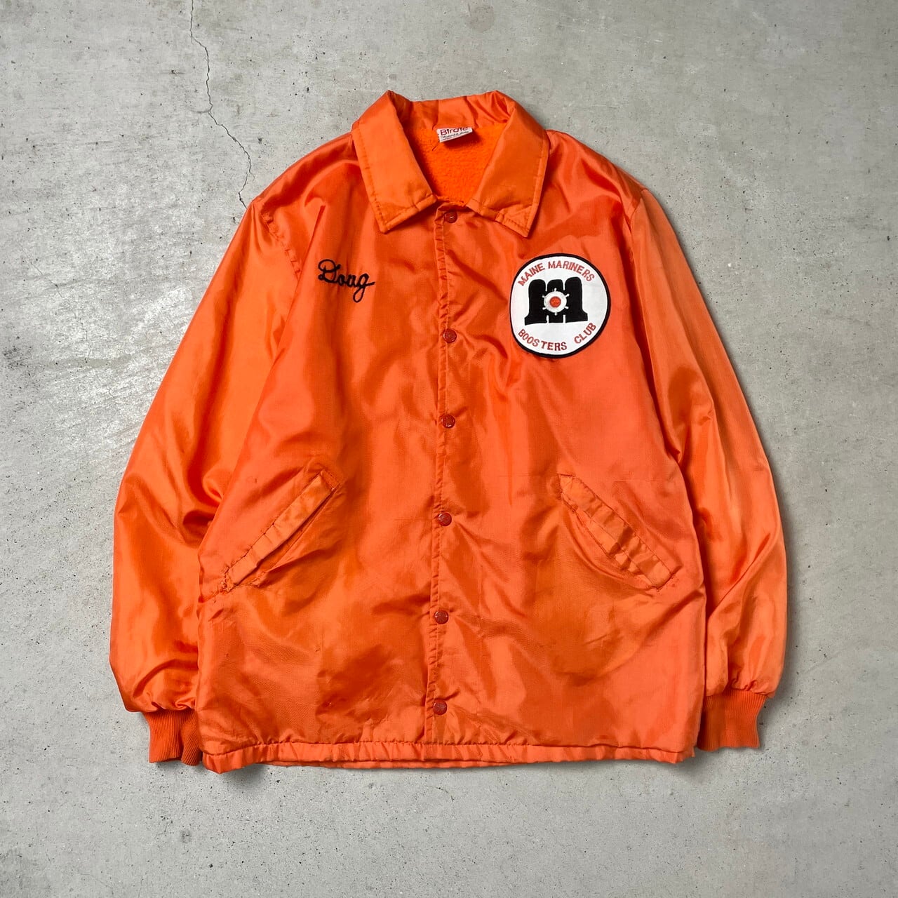 80年代 USA製 Birdie コーチジャケット ワッペン 刺繍 裏地付き メンズ