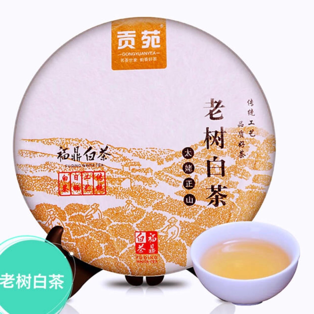 白茶】福鼎白茶 老樹白茶 350g/枚 | 五福茶荘