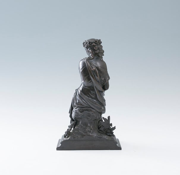 珍品 風神 銅製 銅像 ブロンズ 置物 アンティーク 骨董 ア12