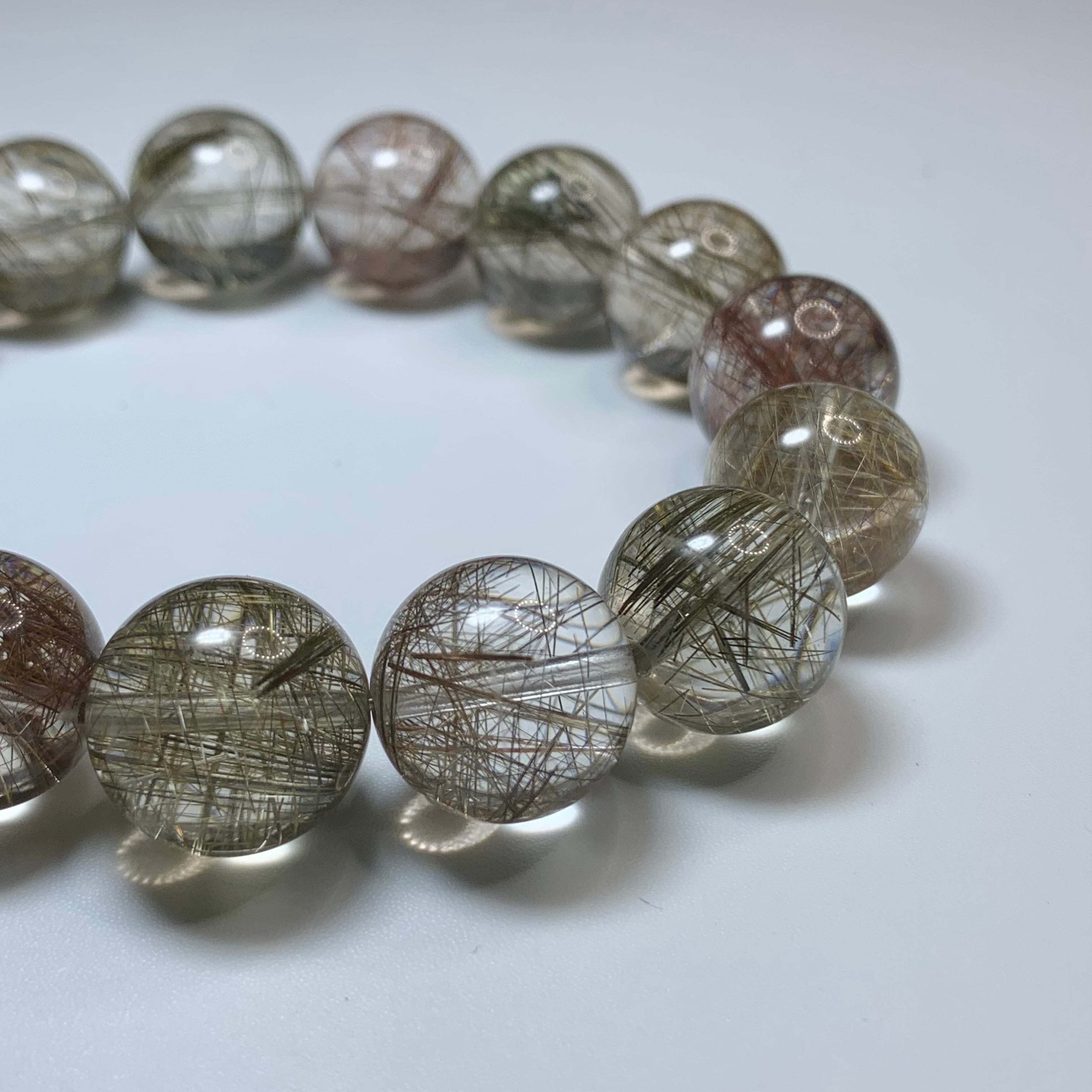 大玉ミックスルチルクォーツ ブレスレット | Naturaltreasure