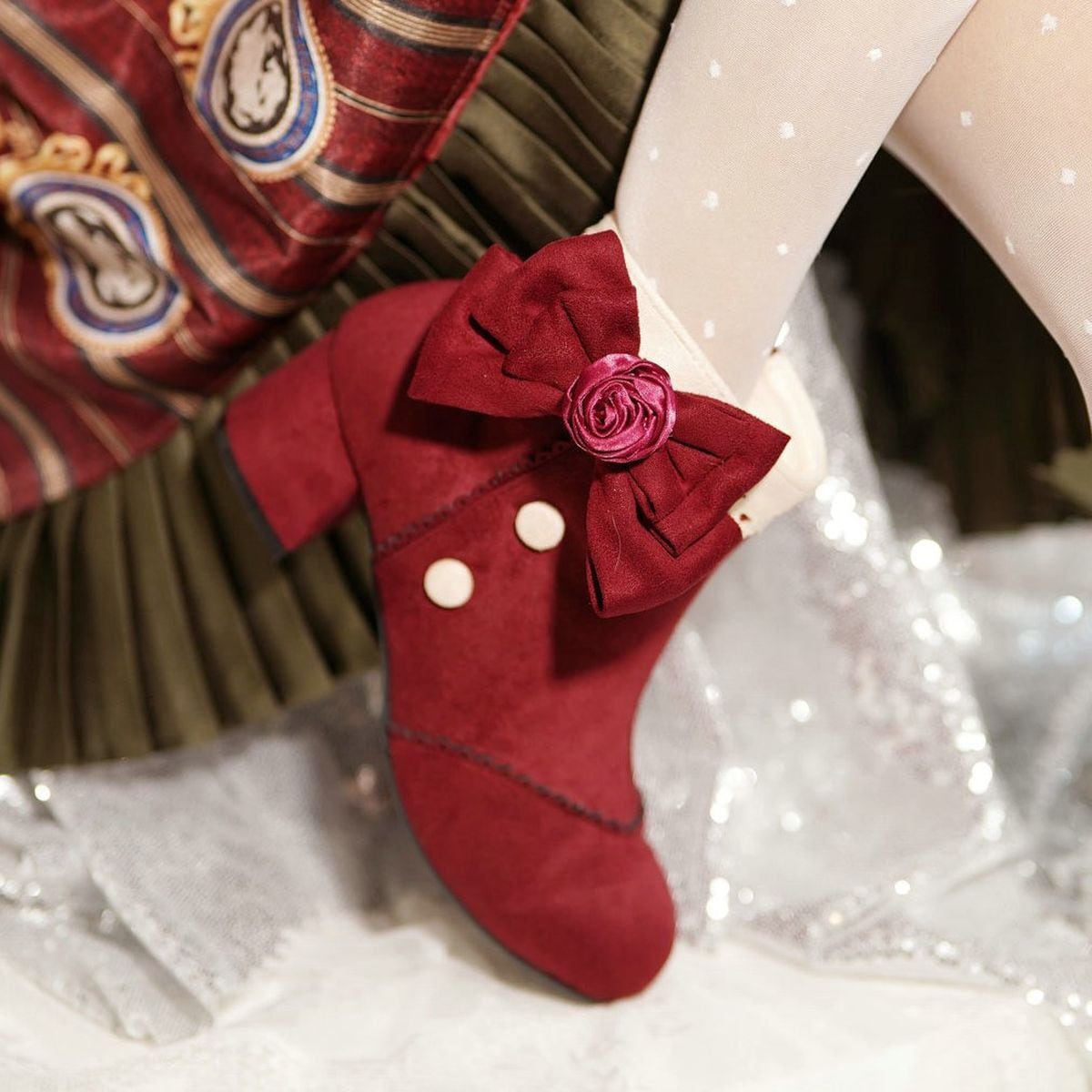 ローズリボンショートブーツ | Maiden's Rêve