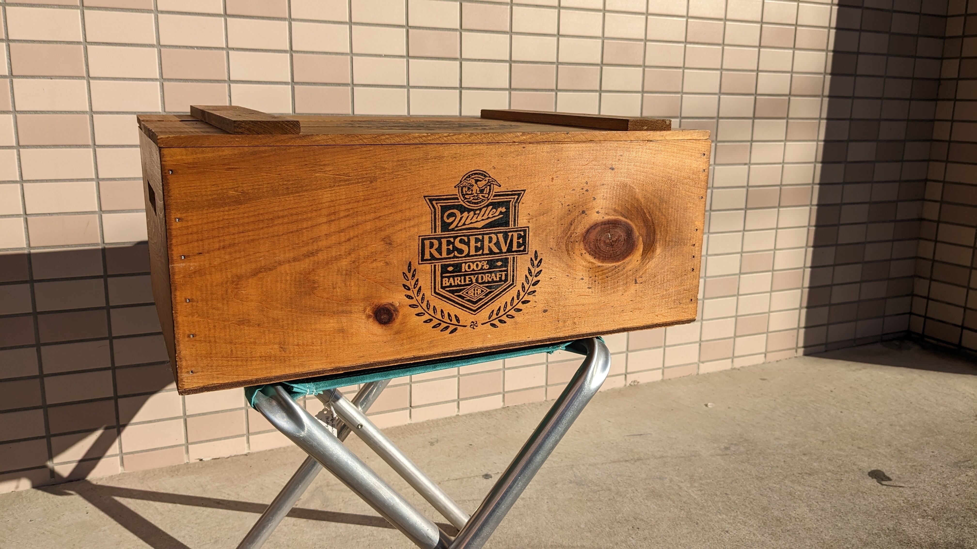 Vintage miller Beer Crate Wood Box ビンテージ ミラー ウッド