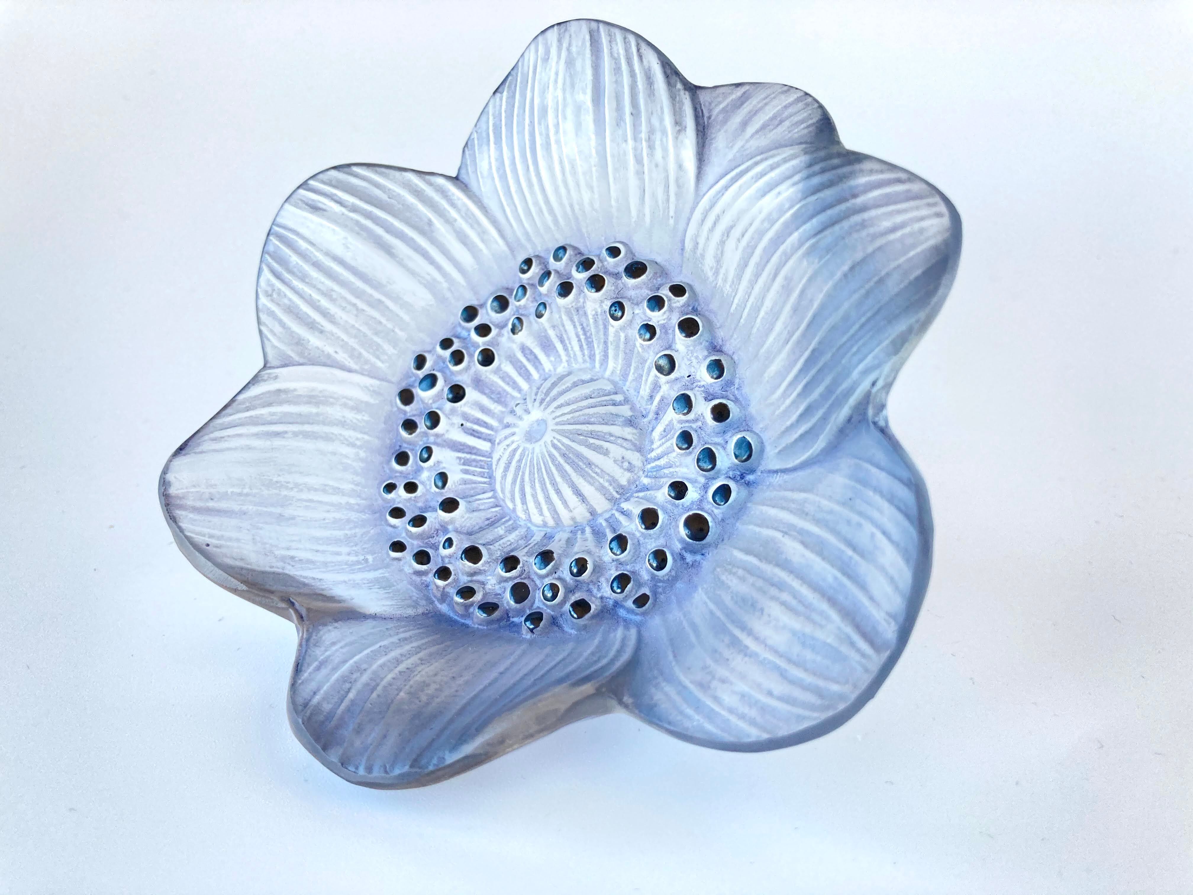 美品◇ルネ ラリック Lalique アネモネ ペーパーウェイト 文鎮 置物