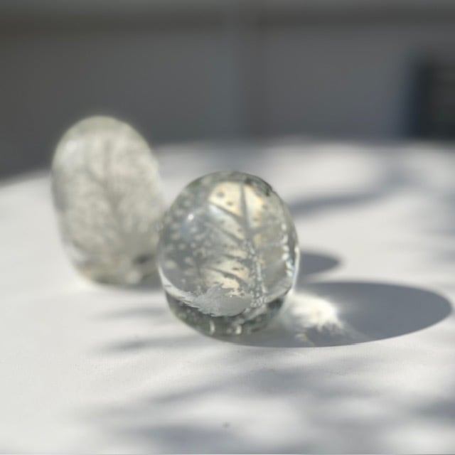 はるら工房 岩村志野 ガラスのオブジェ 雪降る森シリーズ 野うさぎ