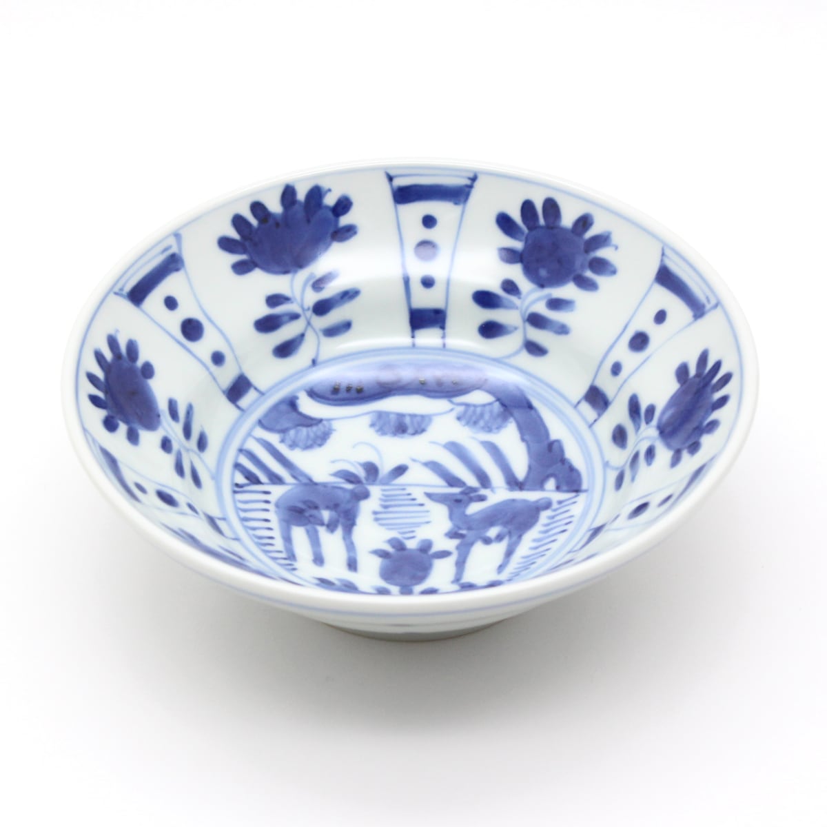 染付芙蓉手双鹿図5寸かぶと鉢 | 福珠窯ファクトリーショップ