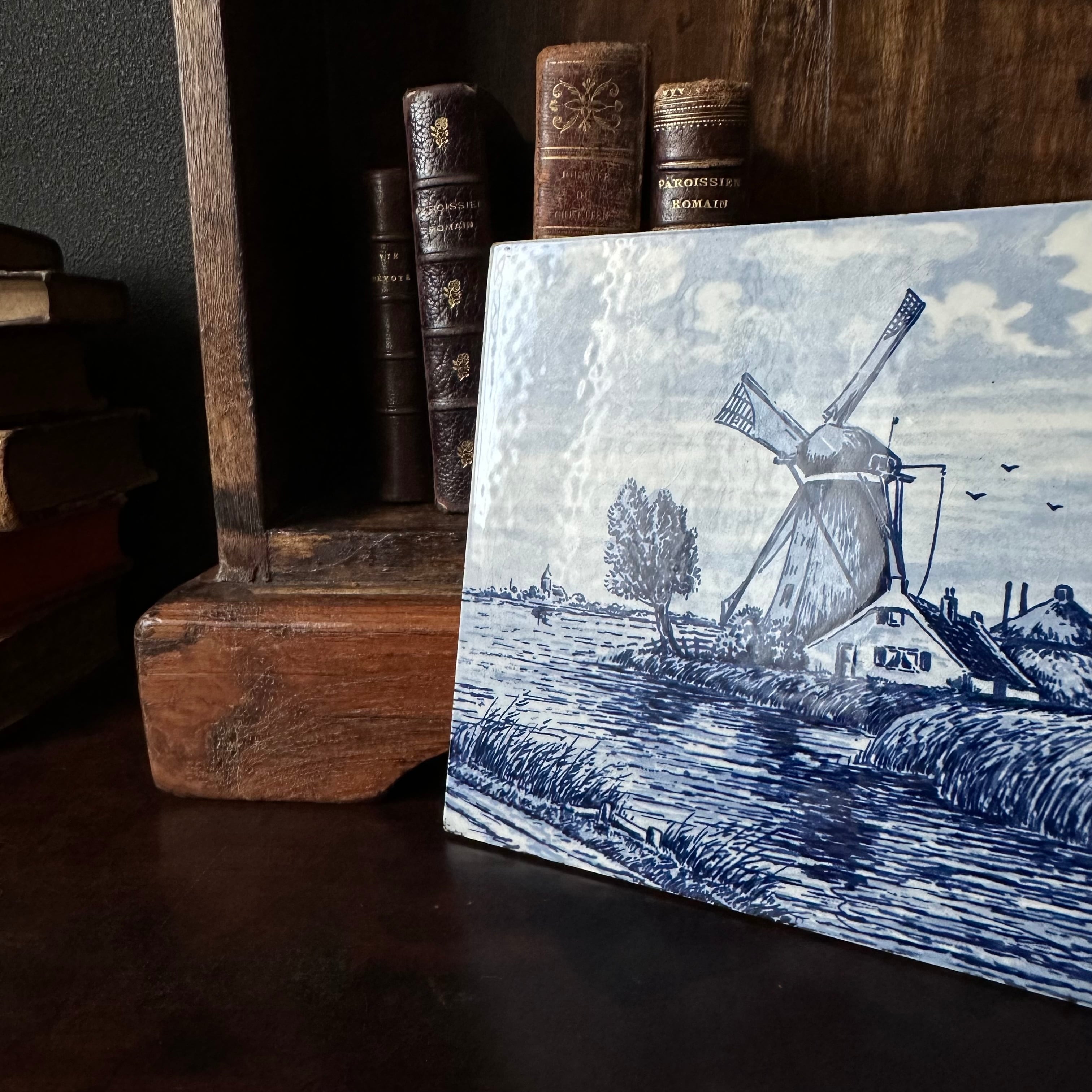 デルフト焼きタイル 陶器タイル / ドイツ アンティーク ヴィンテージ