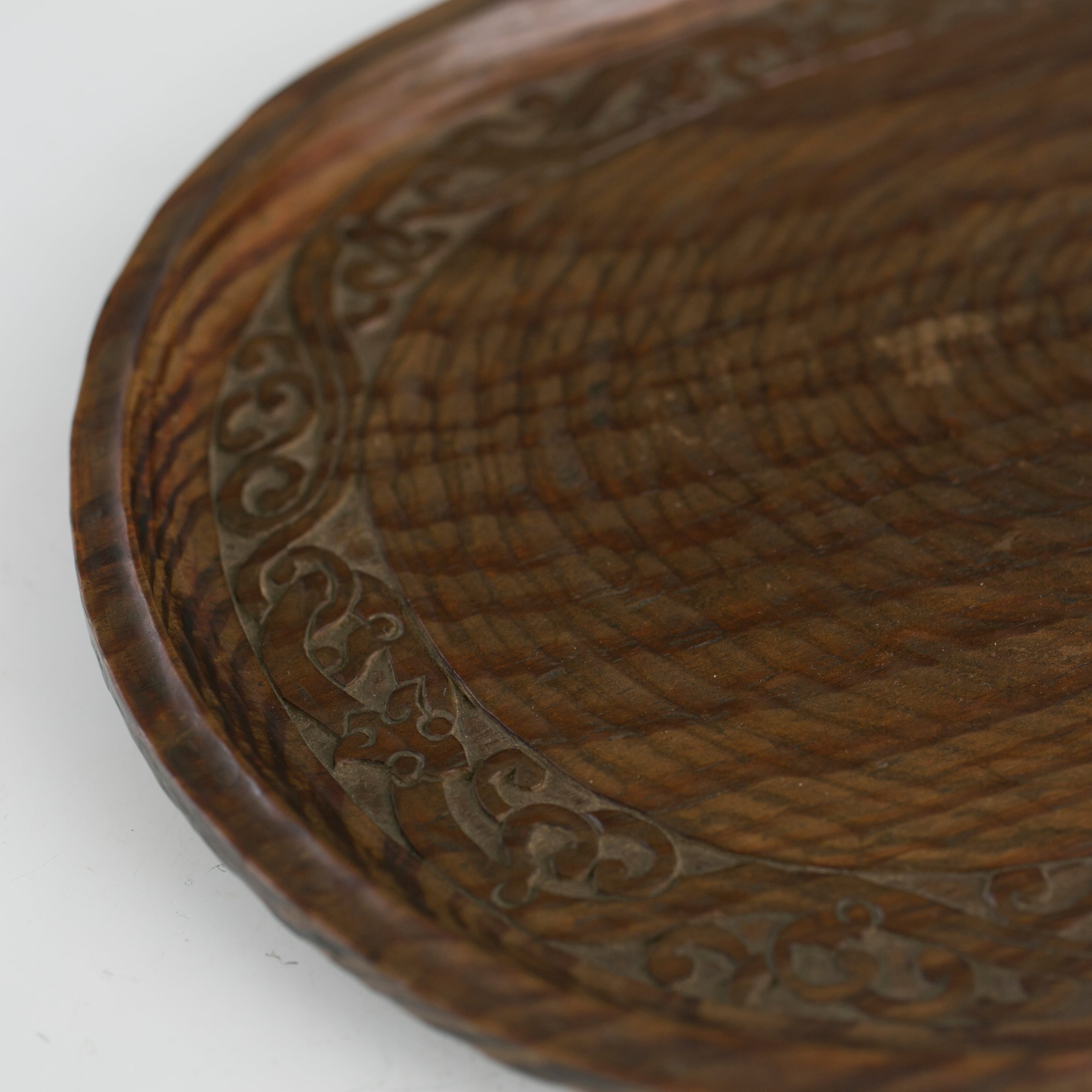 淹茶盆 煎茶盆 松材 今井應心 応心 共箱 茶道具 煎茶道具 急須盆 木彫