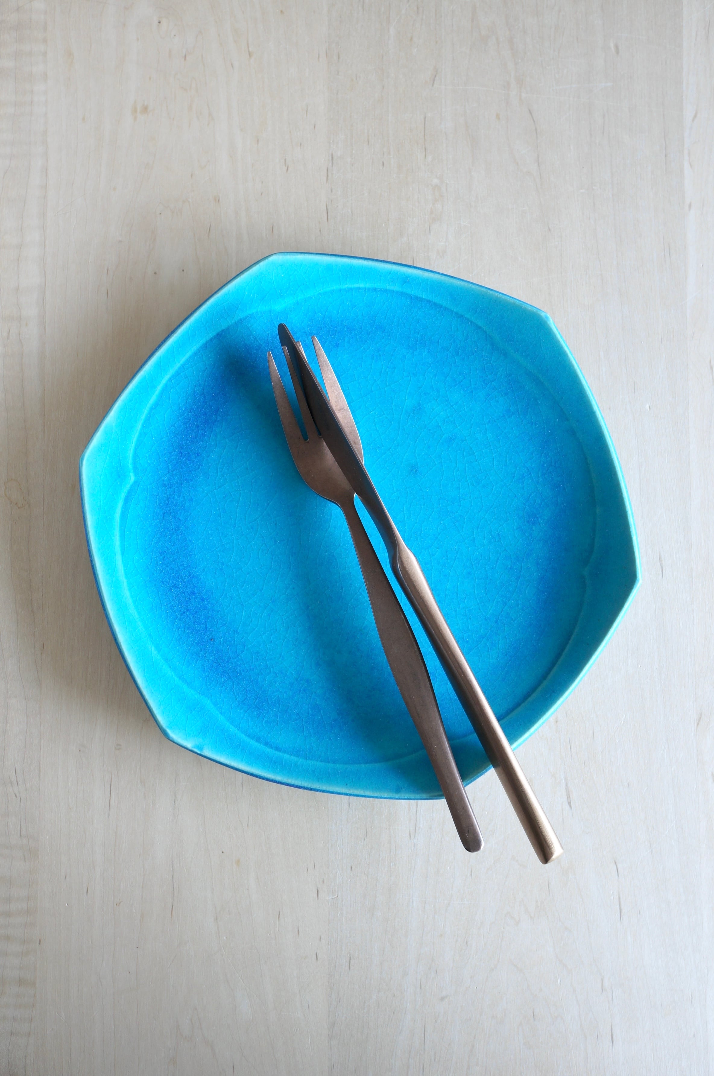 大嶺工房沖縄やちむん花柄プレート2枚セット