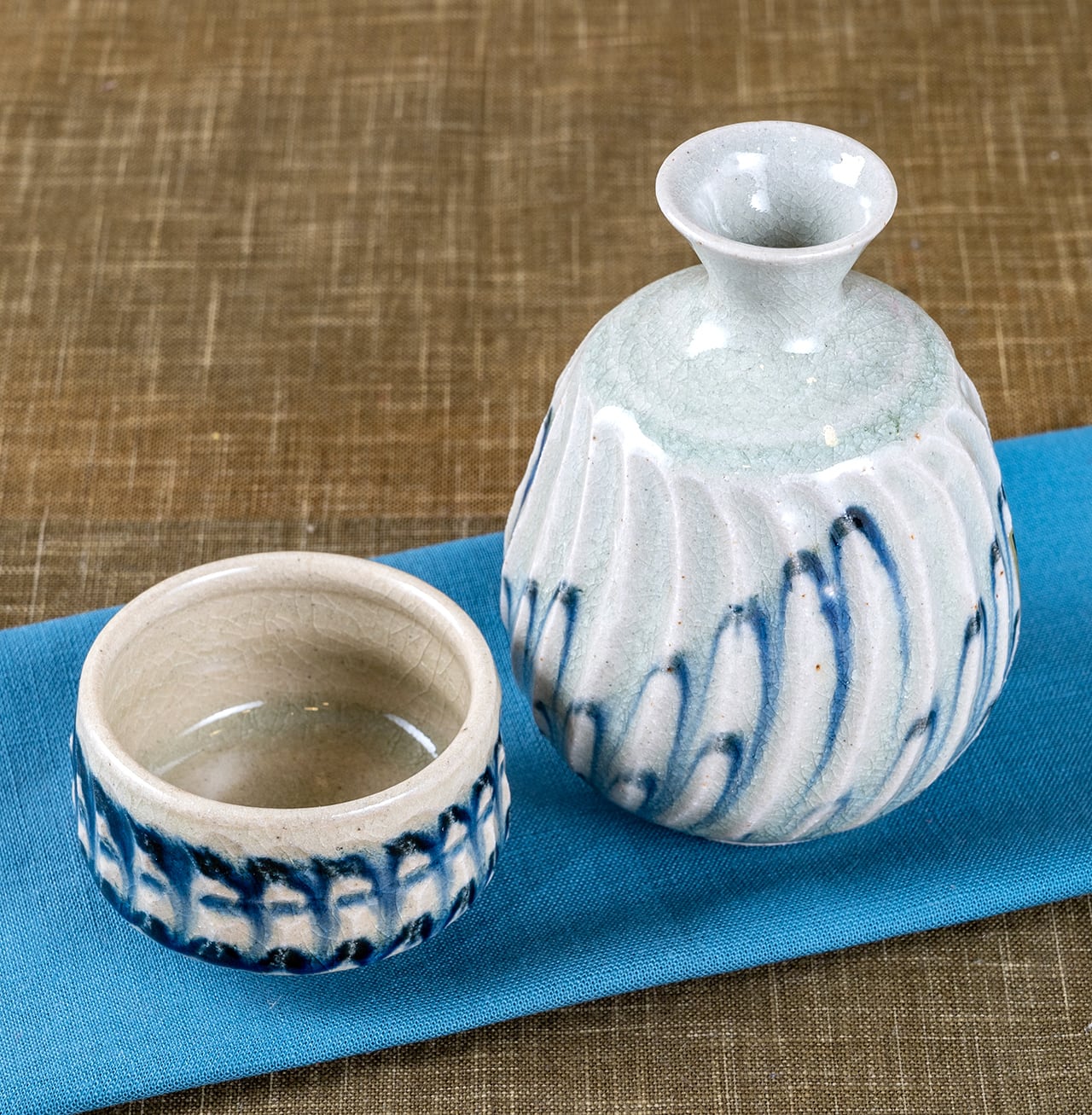 拝戸窯 稲山陶苑 御深井酒器揃 【商品番号：007】 | 瀬戸蔵セラミック