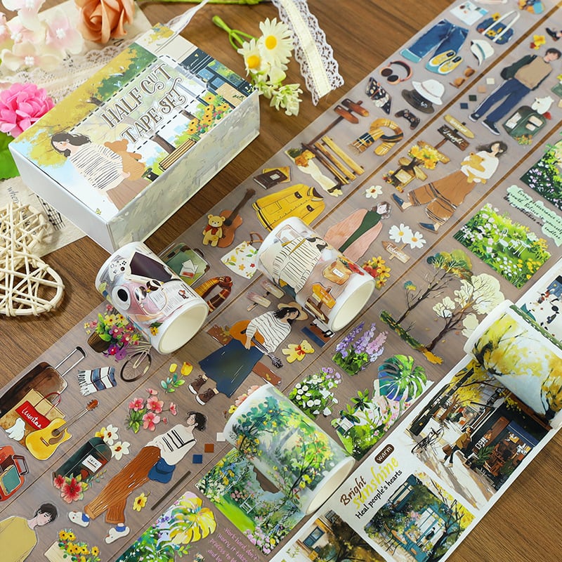 8453】海外 マステ 5m巻売り PETラメ加工マスキングテープ 熊 ⑥♡海外