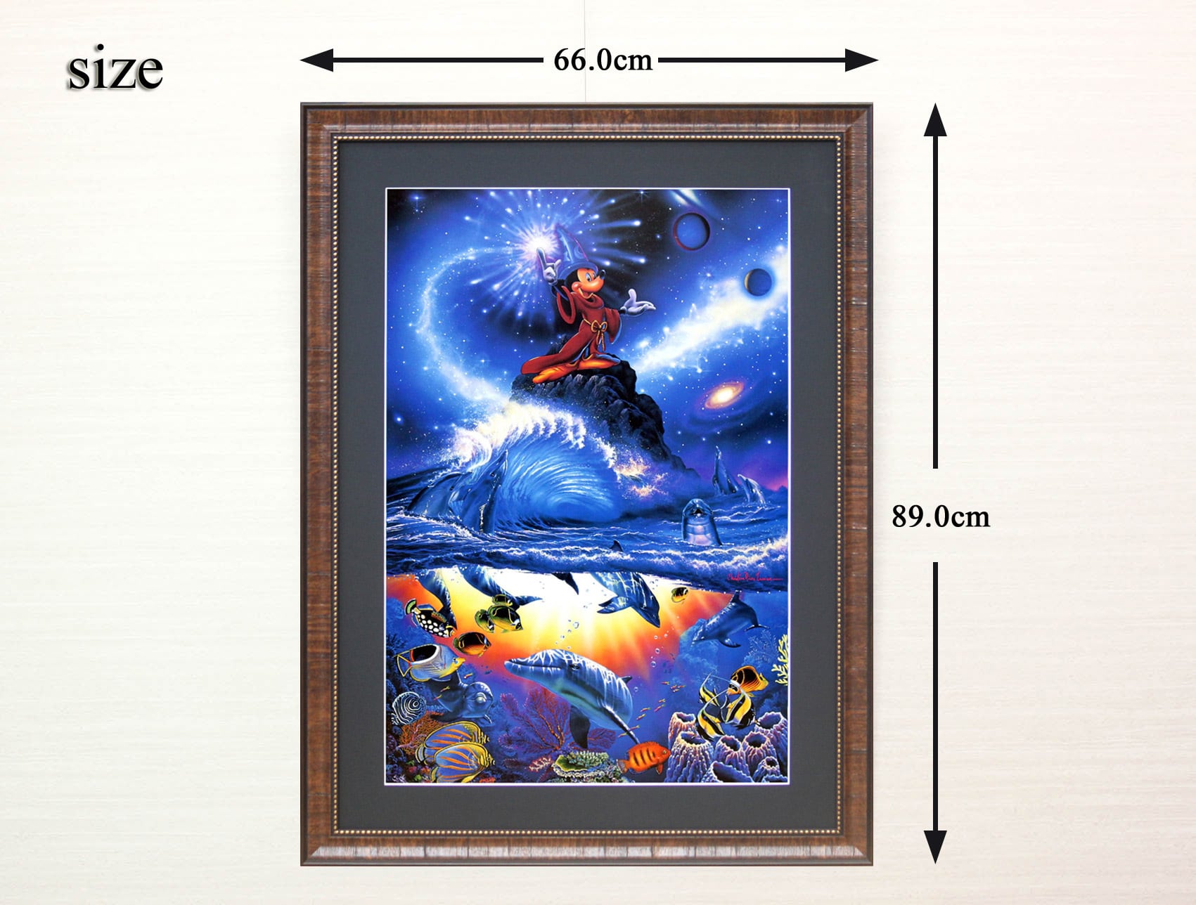 ラッセン ディズニー コラボ 魔法使いの弟子 ミッキー 額入り アート