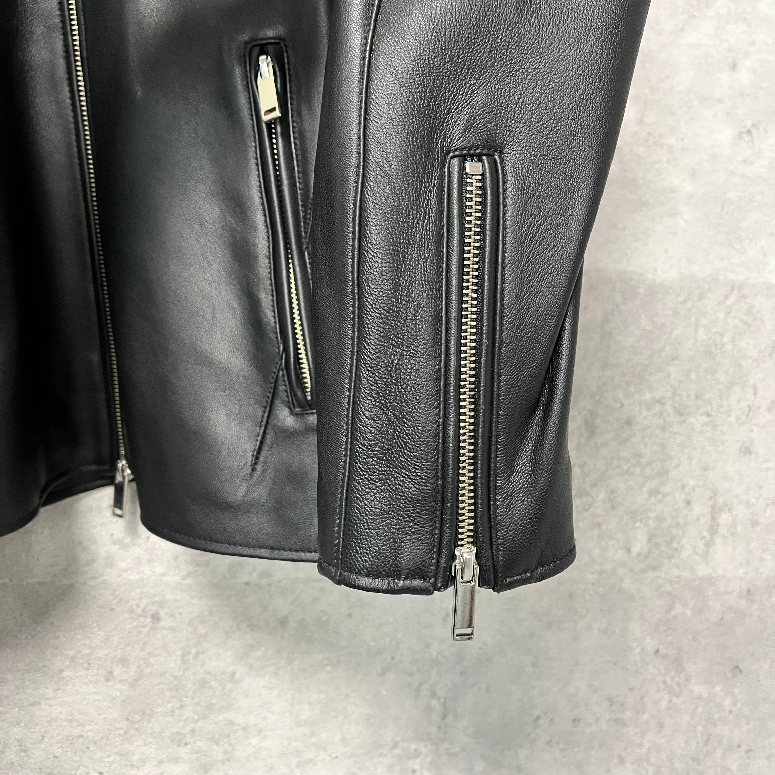 ステュディオス STUDIOUS ラムレザー シングルライダース ジャケット