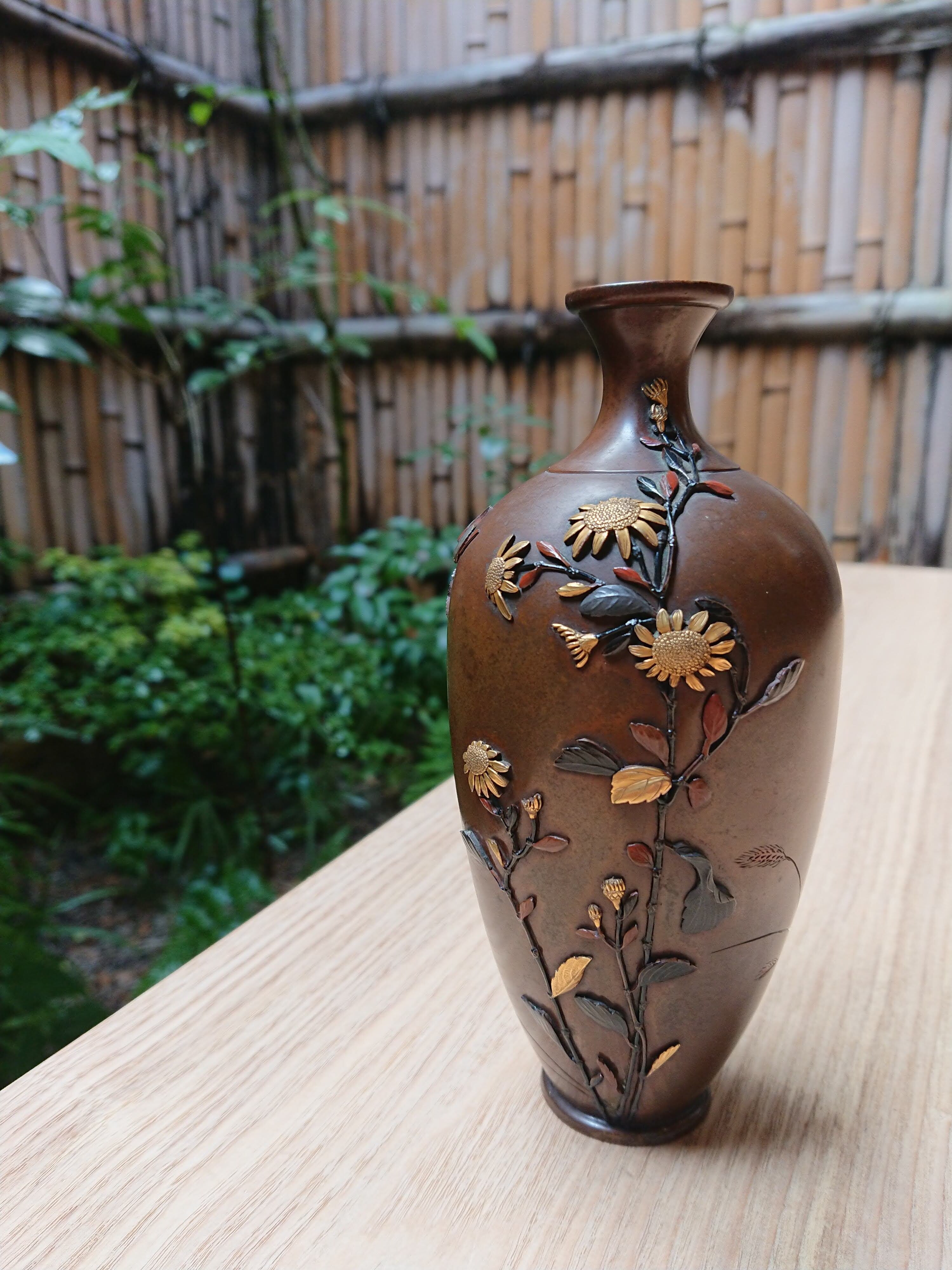 香炉 宮部篤良 大日本京都住 一光堂 花押 象嵌細工 明治期 時代物 古美術