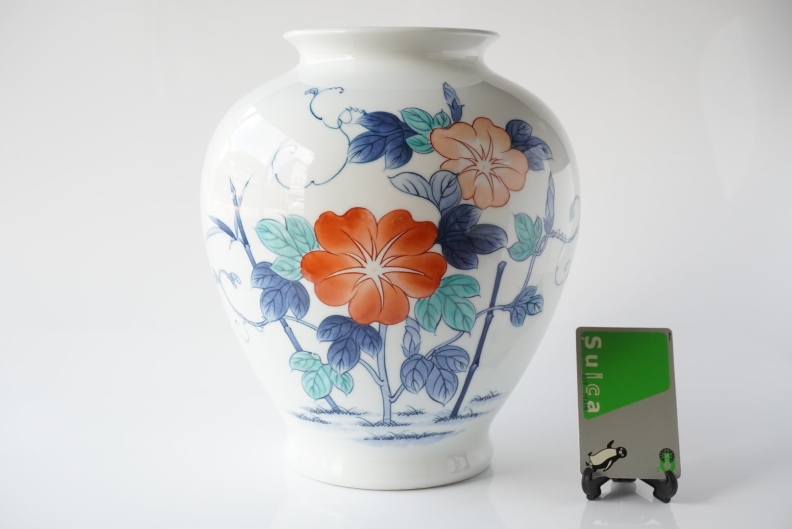 R108 万華彩蒔絵 花瓶（かびん）陶磁器 アンティーク 2026年最新】vase