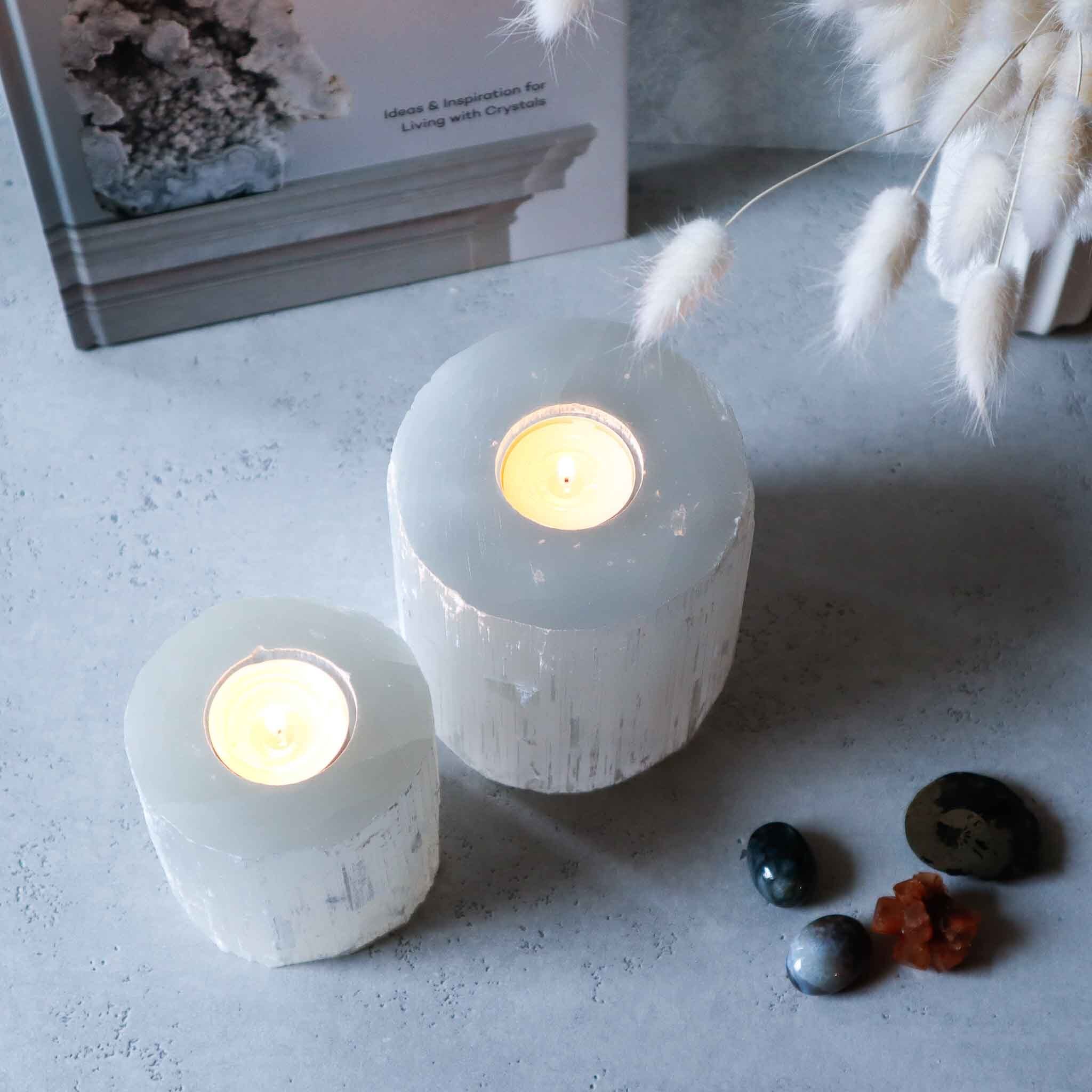 セレナイト キャンドルホルダー ROUND 8x8 | SPUNKY & COCO