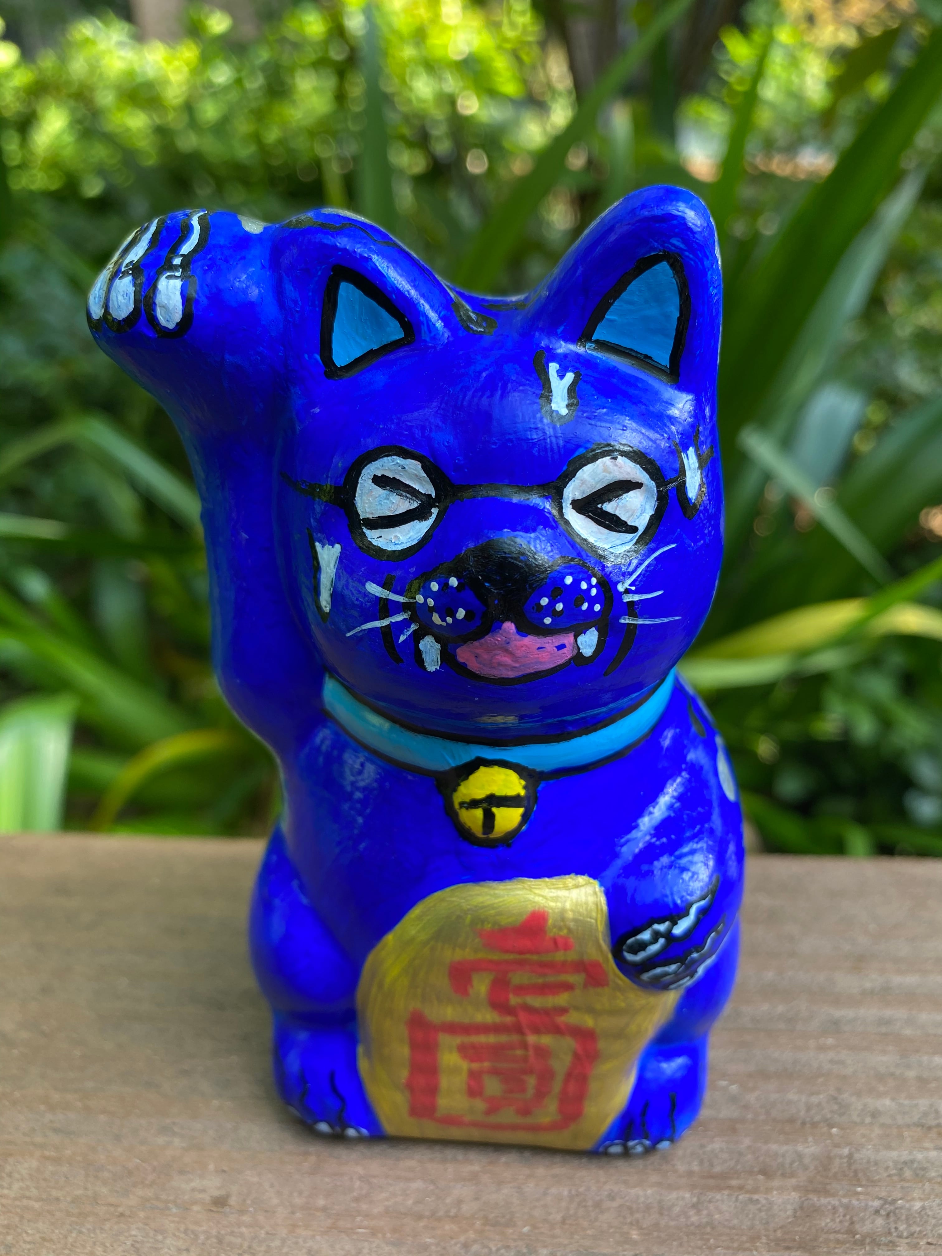 招き猫 青(陶器) | 根本敬小売店ーTakashi Nemoto's some arts