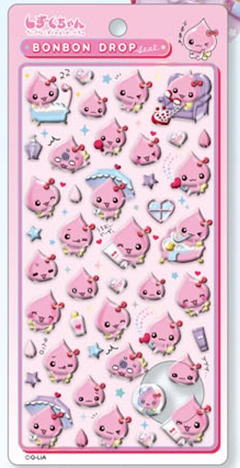 送料無料 しずくちゃん ボンボンドロップシール qli_94737_94740