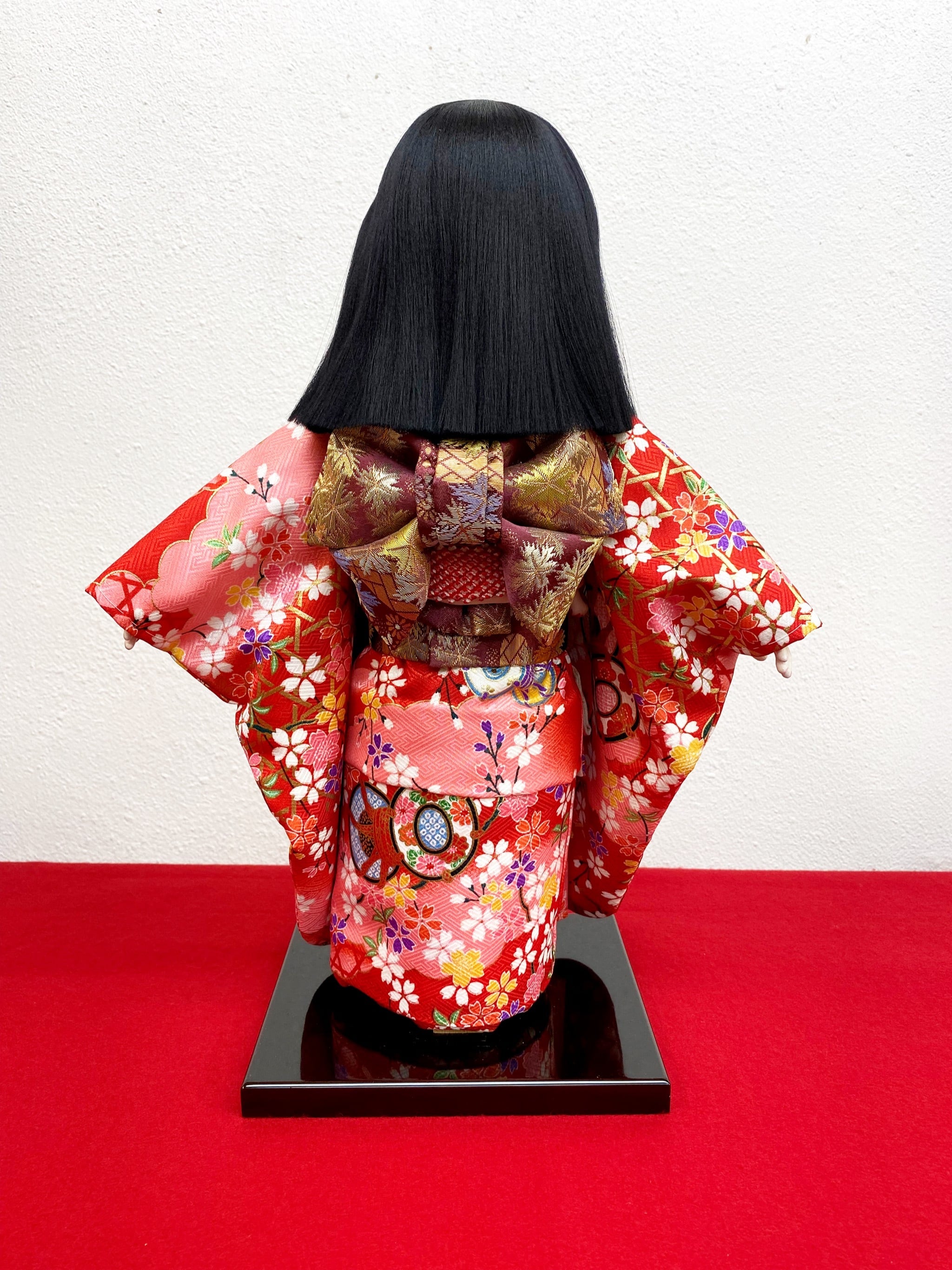 12号 市松人形 鼓に桜 元賀章介作 | 山本人形本店