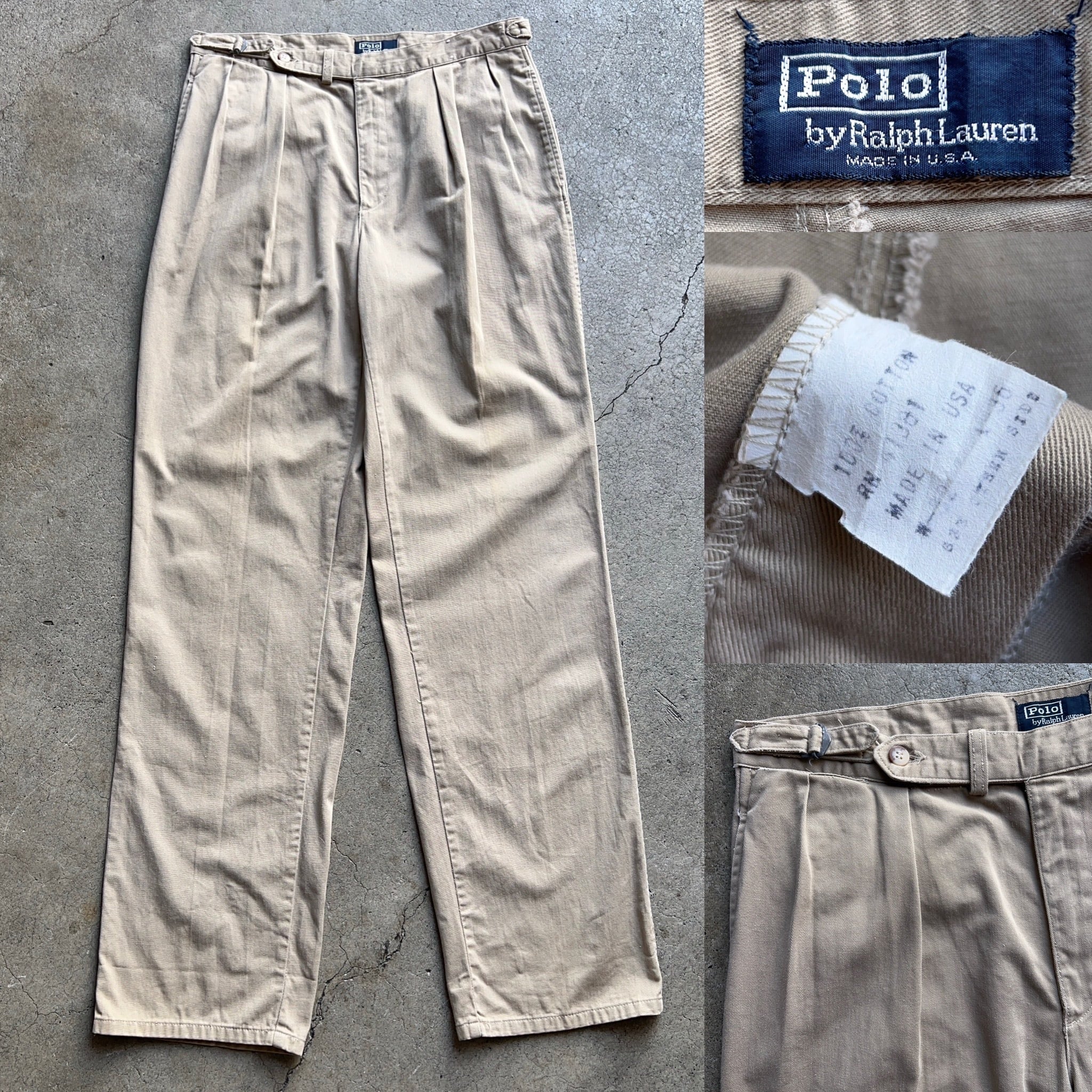 34×32 POLO ポロ チノパン ベージュ スラックス 90s ビンテージ W34