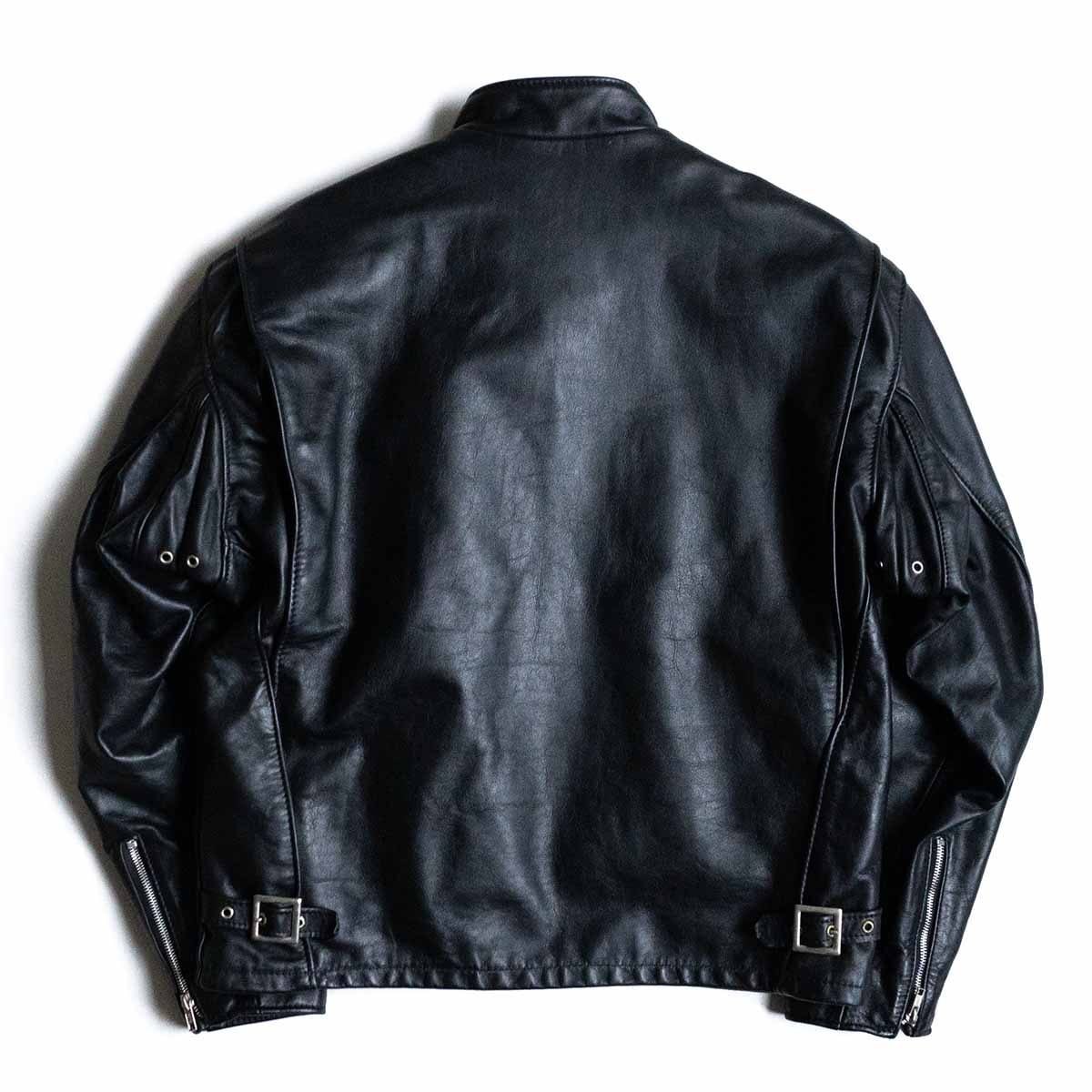 ボアライナー付 schott ショット 641 黒革シングルライダースJKT36