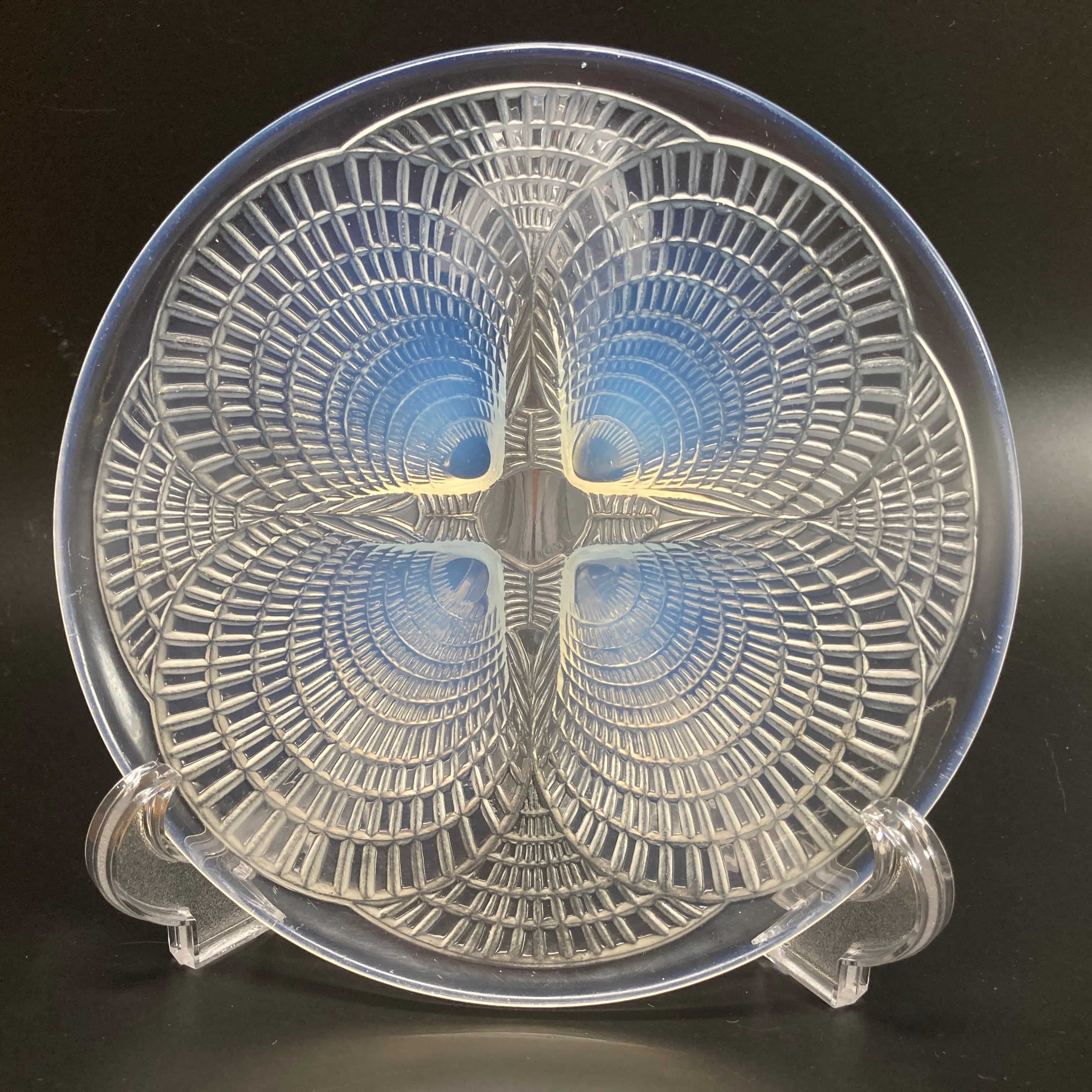 ラリック LALIQUE 皿 葉模様 ラリック LALIQUE 皿 葉模様 ラリック