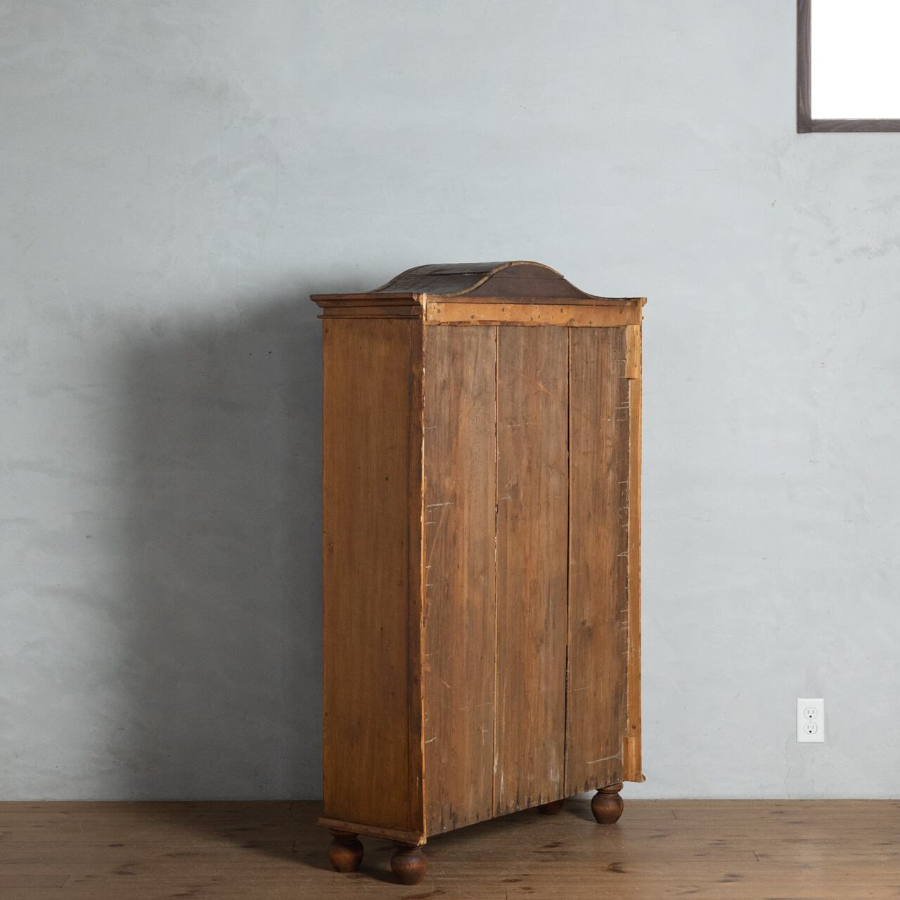 フランスアンティーク木製ブックケースキャビネット/本棚/食器棚/飾棚