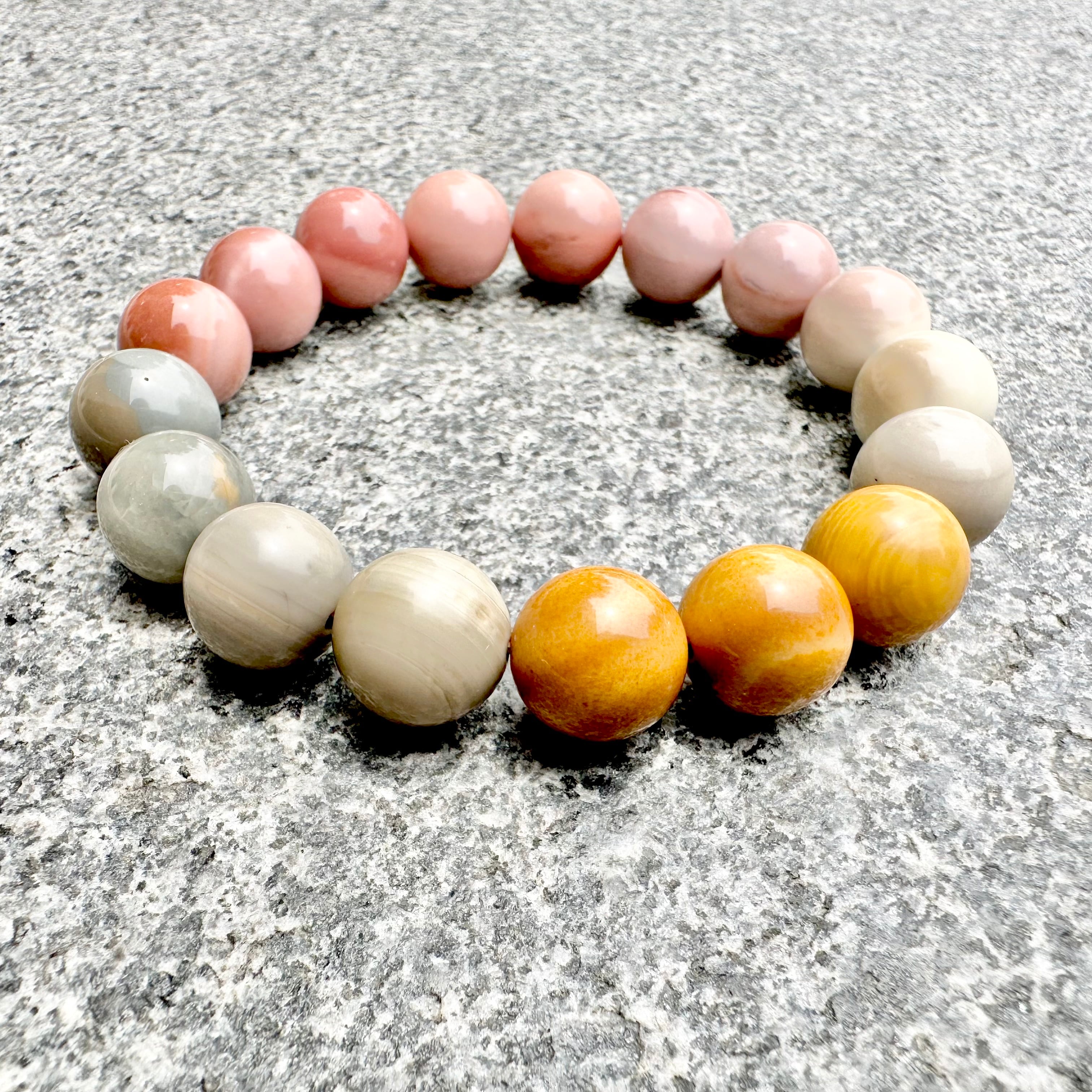 珍しい色味！！トロピカルカラー天眼アラシャンメノウブレスレット