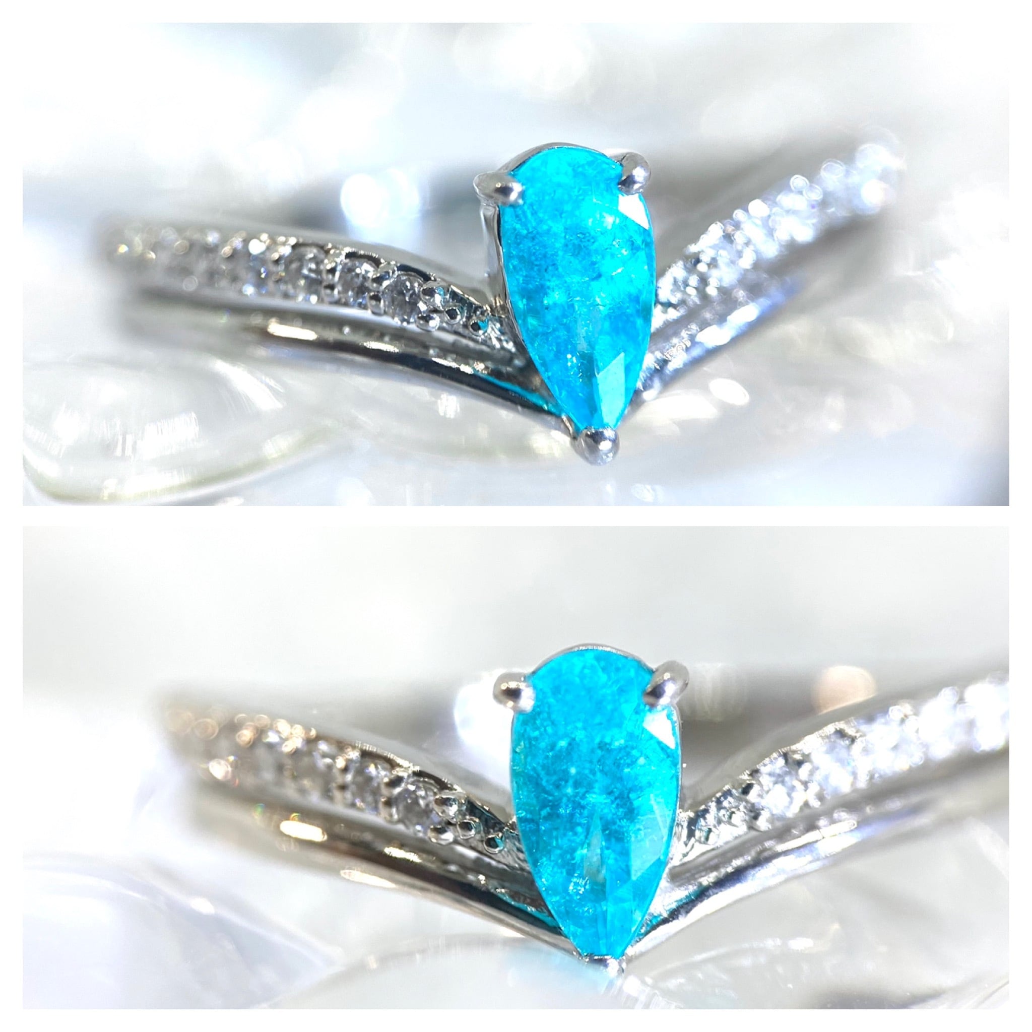 新品【ブラジル産】パライバトルマリン 濃厚ネオンブルー 鑑別書付0.3