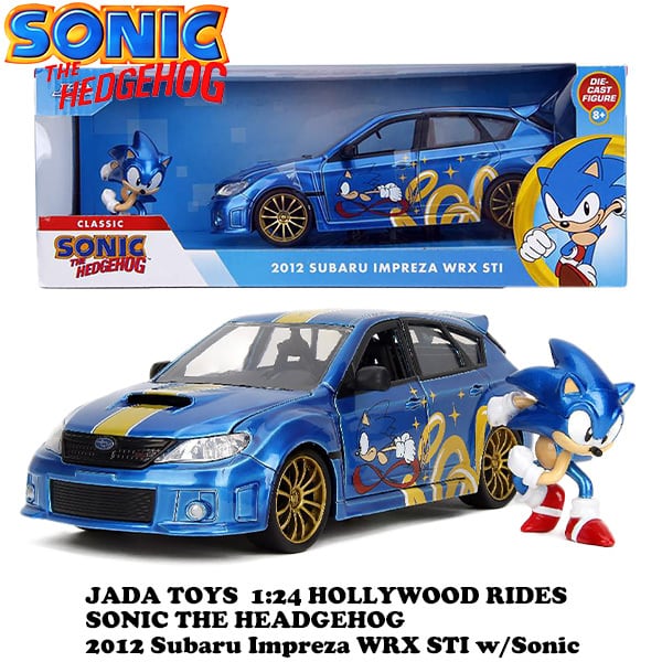 JadaTOYS 1:24 SEGA 2012 Subaru Impreza WRX STI w/SONIC THE