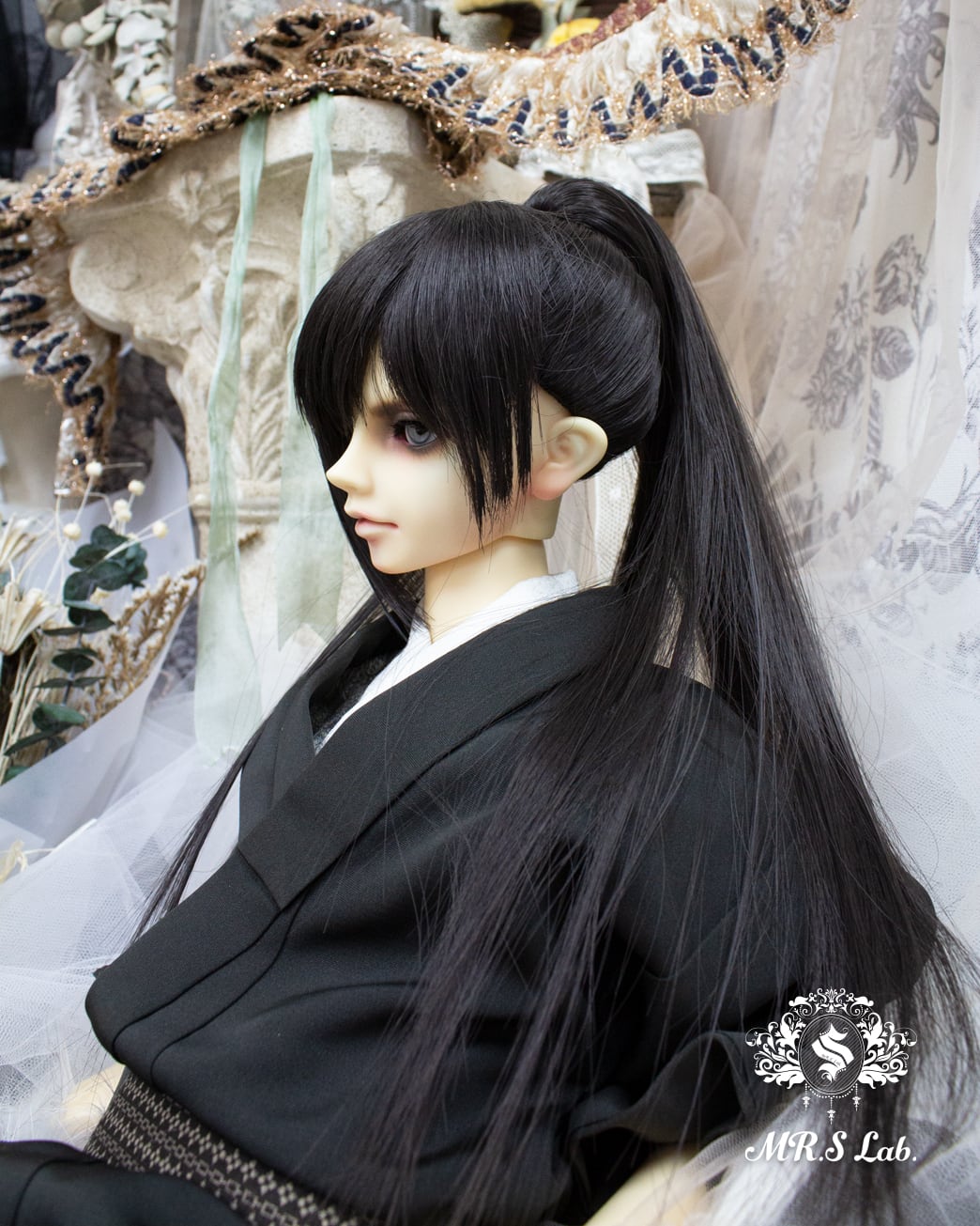 アウトフィット.頭皮つきのウィッグ.本体アイシードールカスタム