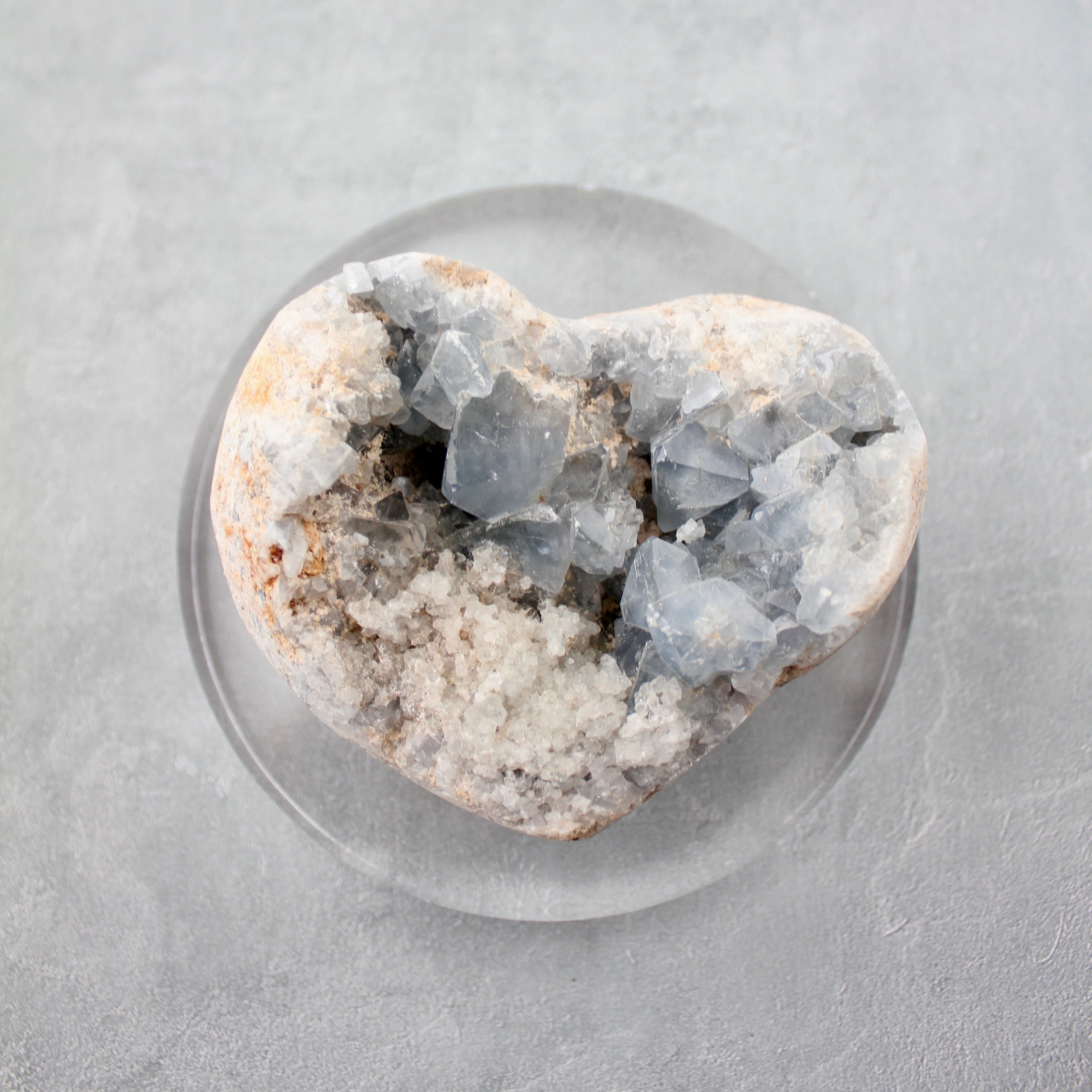 セレスタイト 天青石 ハートシェイプ 原石 | Suye.