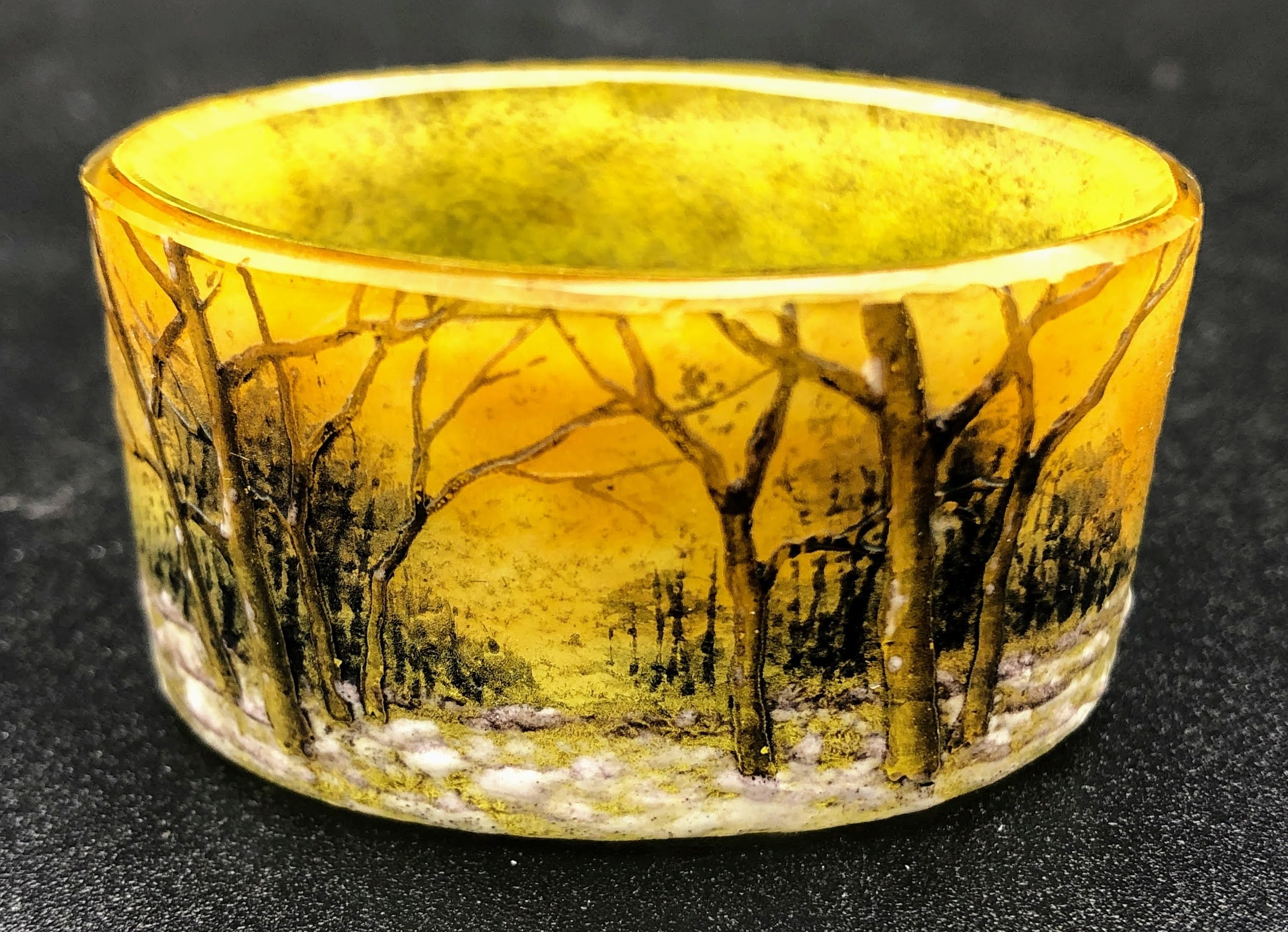 ドームナンシー 花文ミニチュアール ジブレ仕上げ 金彩 花器