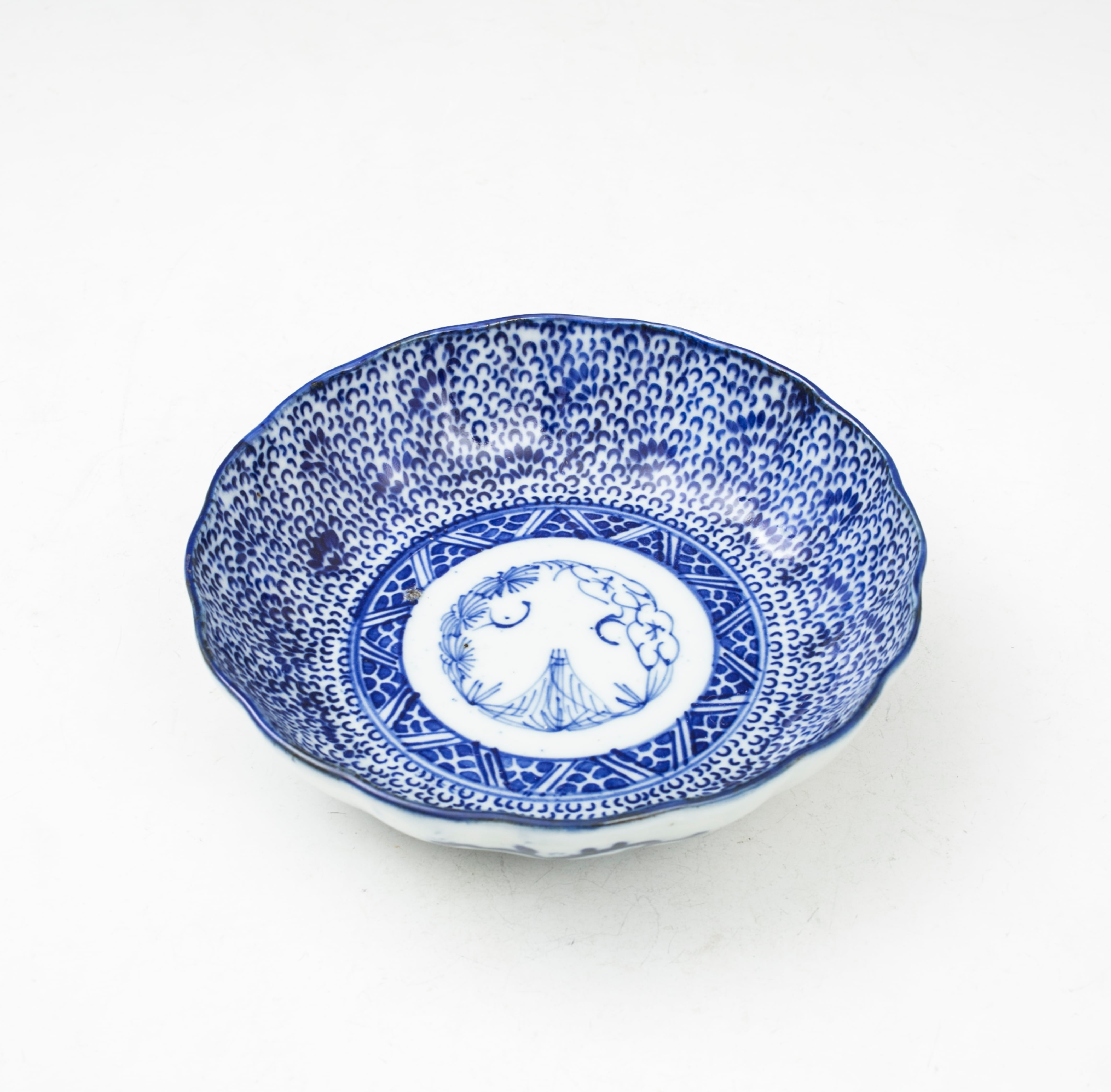 微塵唐草 松竹梅 膾皿 明治 型紙印判 紙摺 日常使い 暮らしの骨董 生活