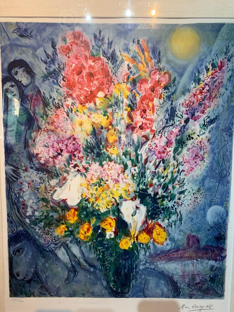 マルクシャガール◇◇ 天に捧げる花束 額装込 名画 人気作品】マルク