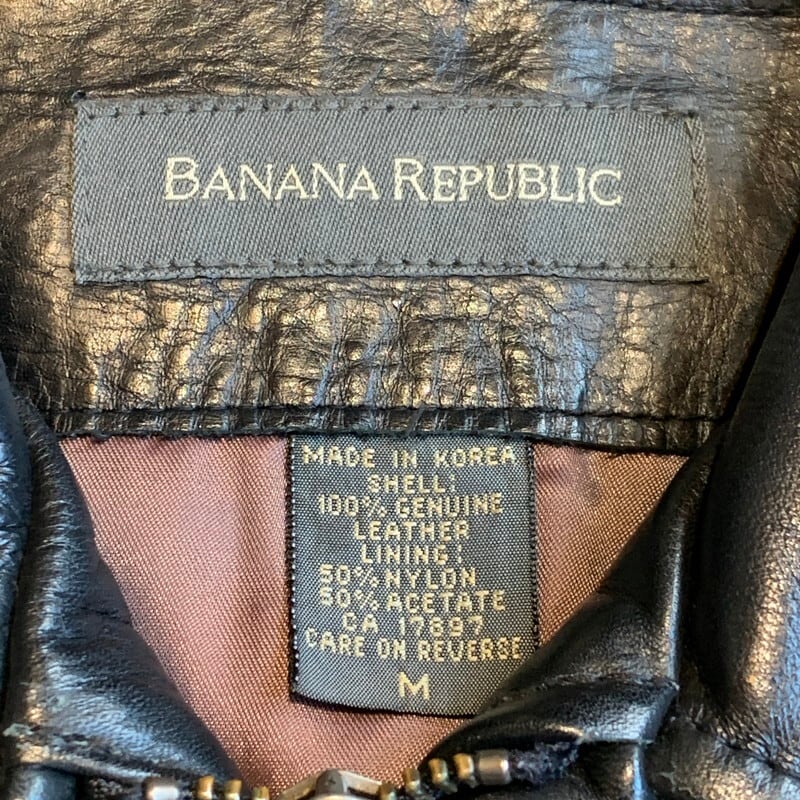90's BANANA REPUBLIC バナナリパブリック レザースポーツジャケット