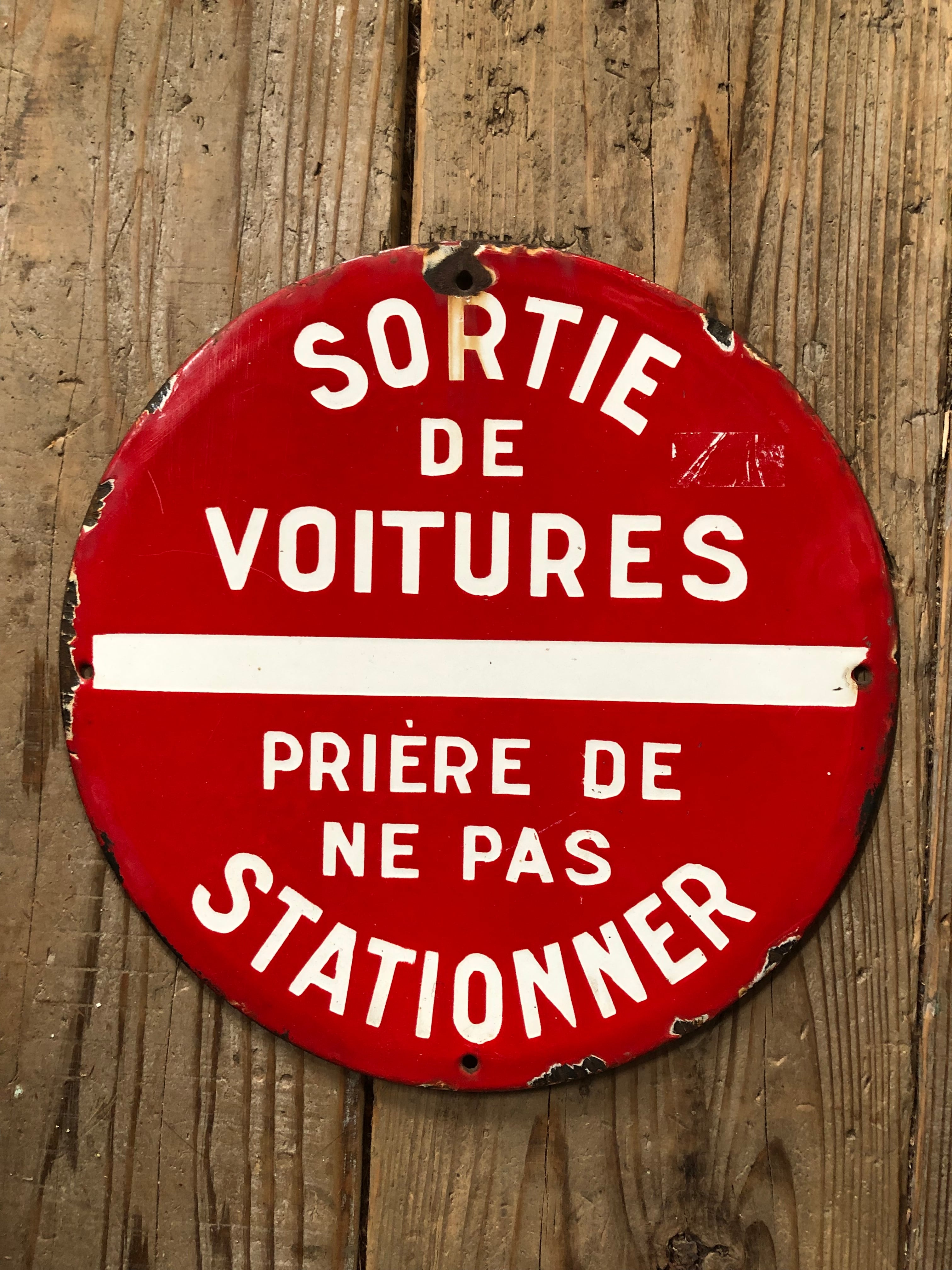 フランス 駐車禁止 ホーロープレート | Brocante de La Cocotte