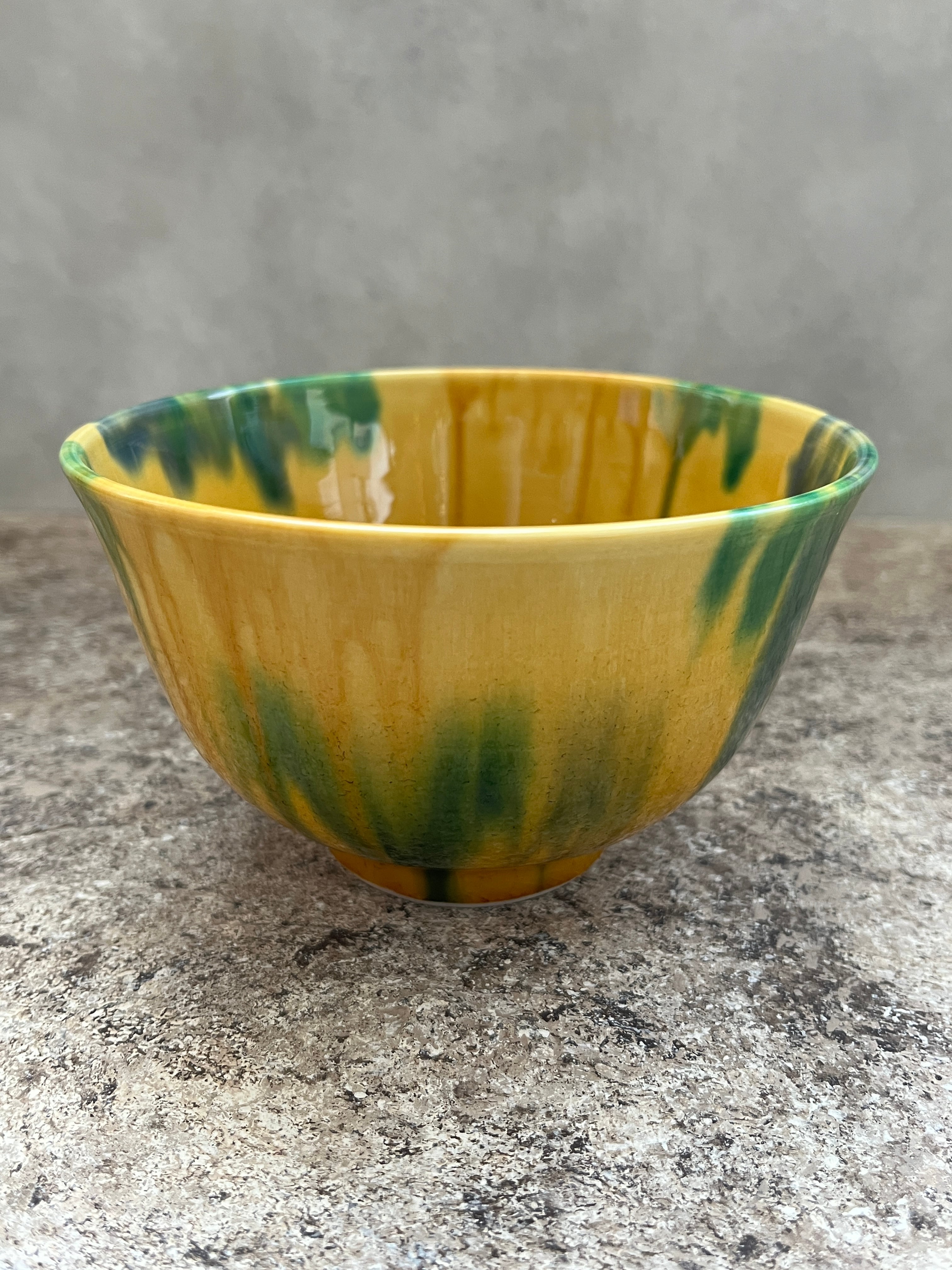 九谷焼 五代中村秋塘三彩抹茶茶碗 | 和光カタヤマ