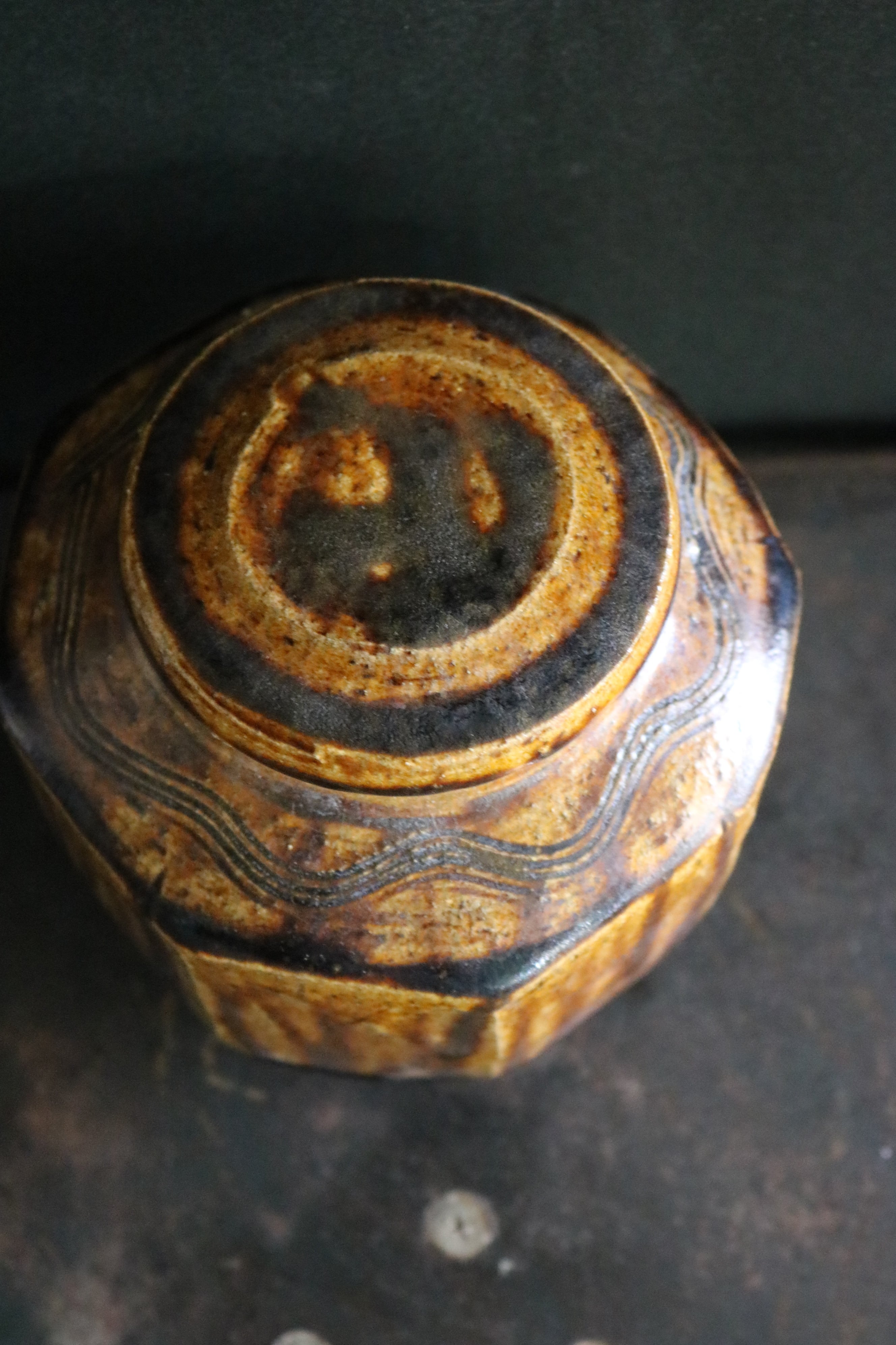 李朝 飴釉面取壺 | zakka ひぐらし