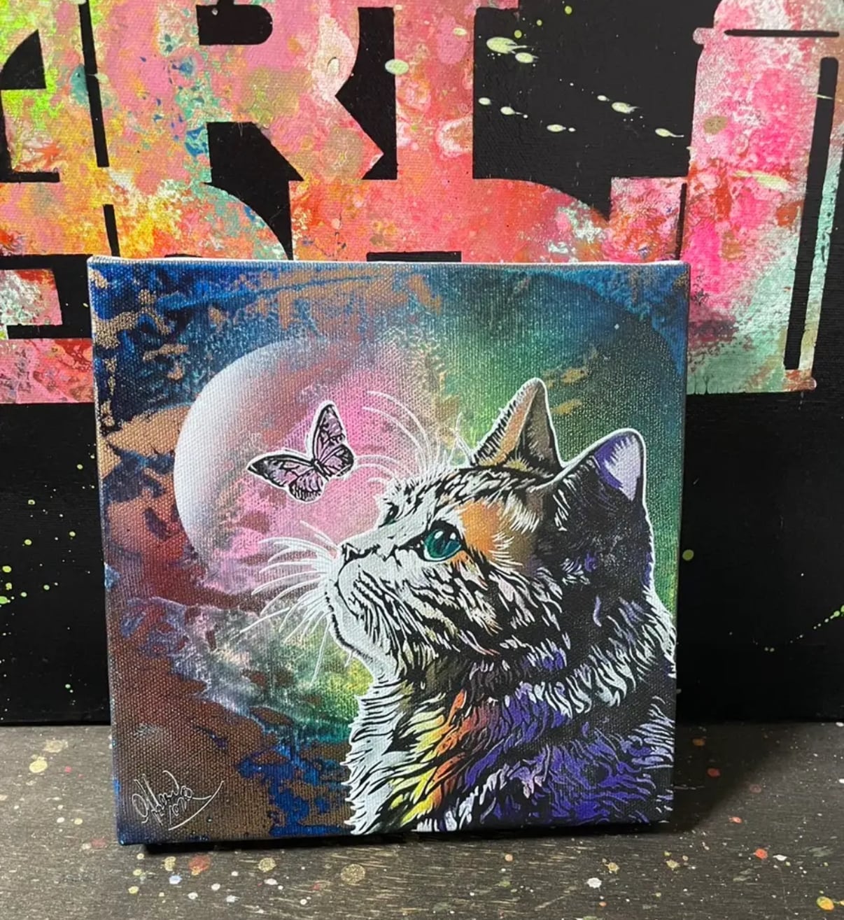 スプレーアートエデン 原画 ウッドアート 金魚と花火2枚セット