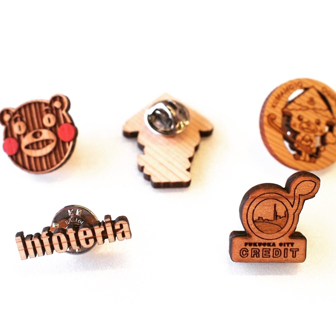 ピンバッジ／マグネット／キーホルダー - 各100個セット | 阿蘇小国杉