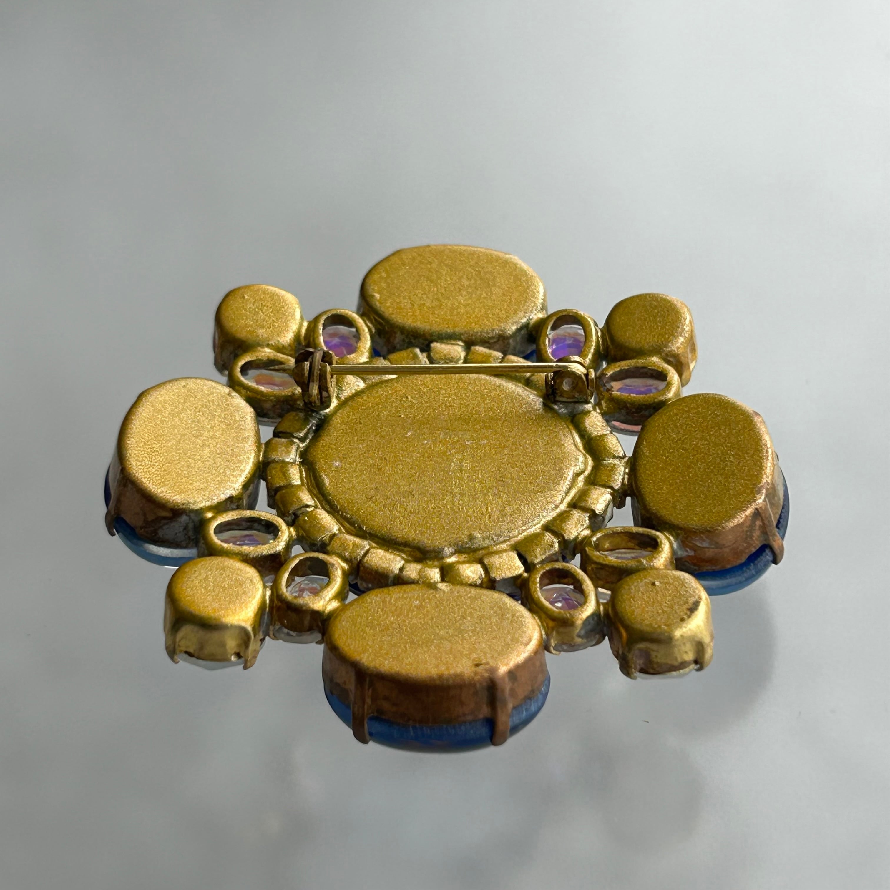 ヴィンテージガラスアクセサリー】ブローチ (ナイトスカイ) | ボヘミア