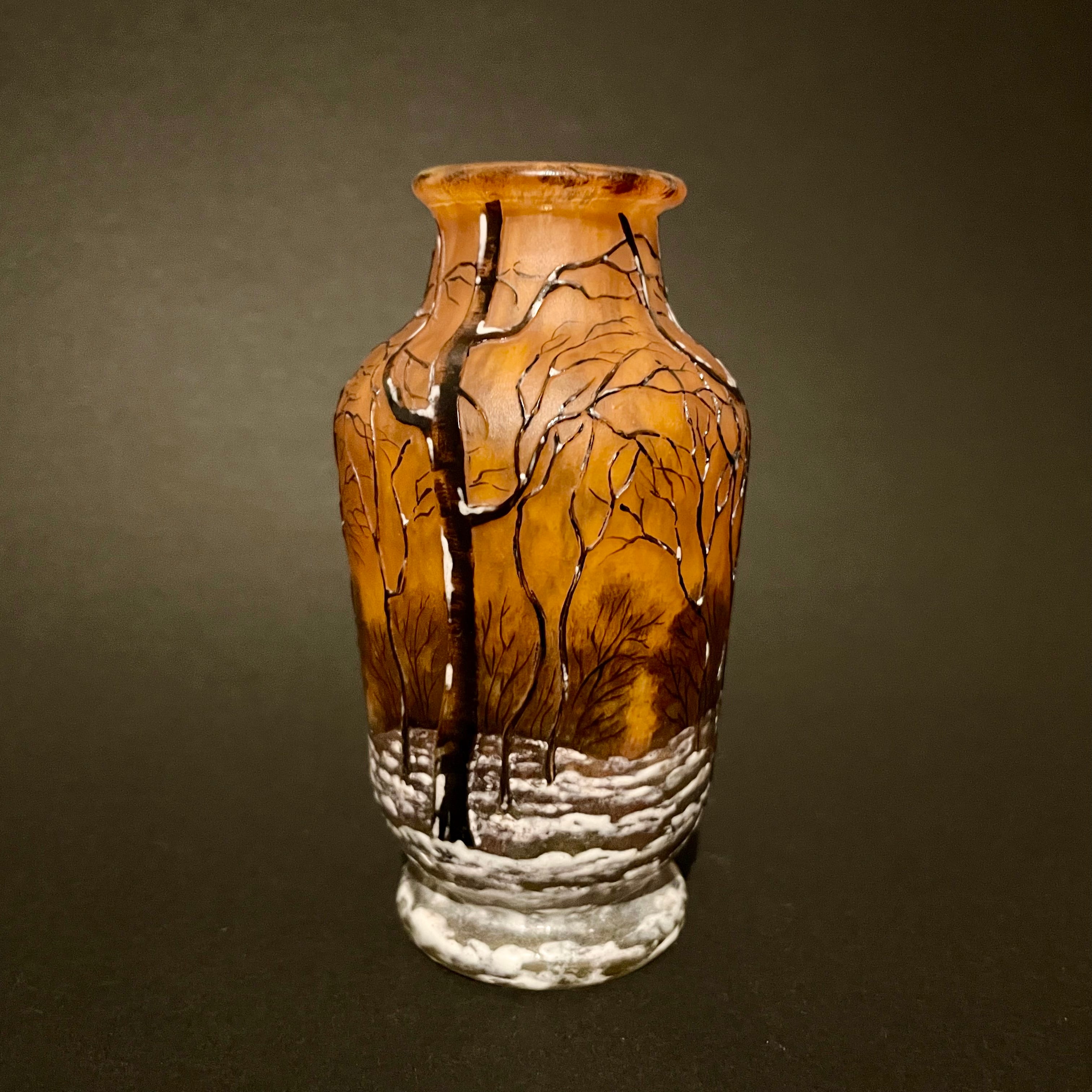 Daun nancy】 ドームナンシー 冬景色文花瓶 | Oldnice(オールドナイス