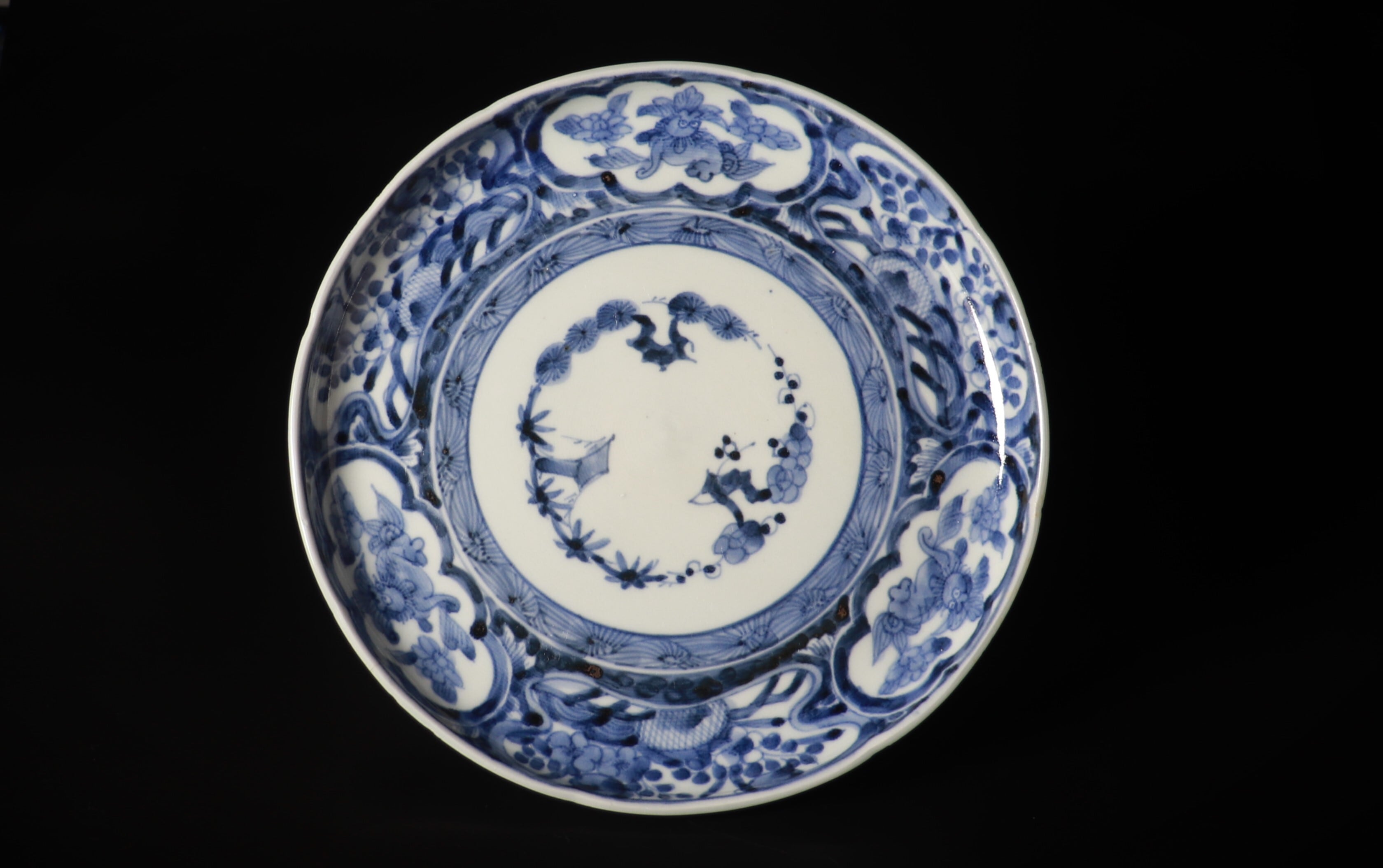 希少 最後の一客 蛸唐草文 覗き猪口 古伊万里 江戸中期 酒器 【