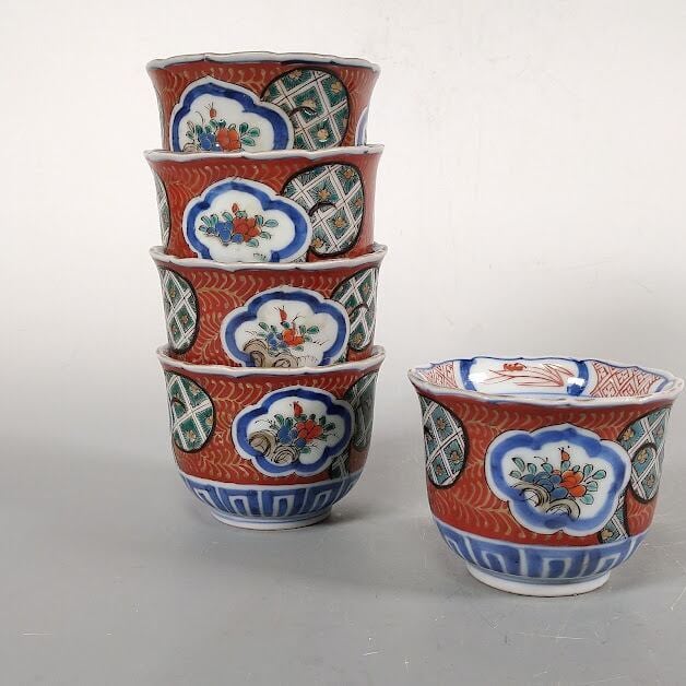 古伊万里 大明成化年製在銘 蕎麦猪口 湯飲茶碗 18客