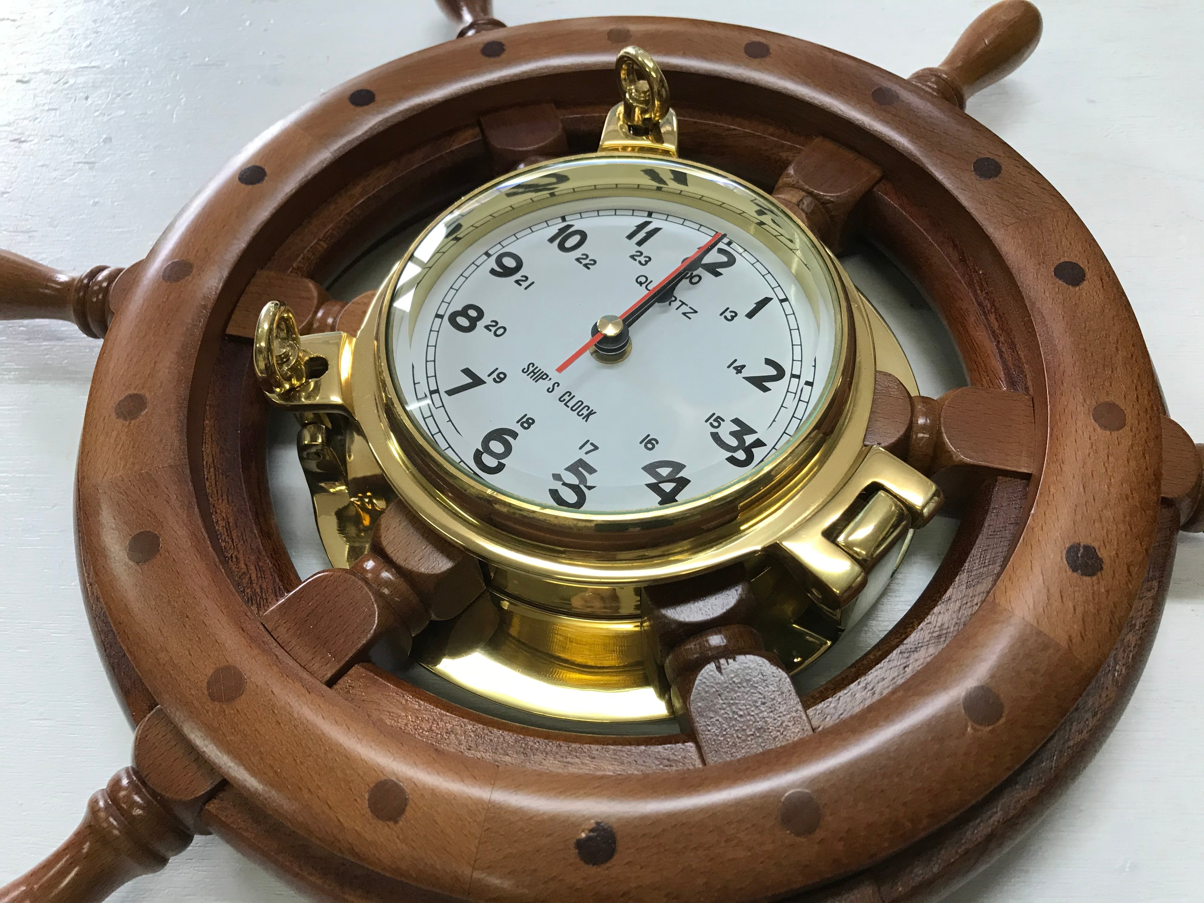 日本郵船株式会社 船舵 木製 ハンドル 操舵輪 インテリア 壁掛け