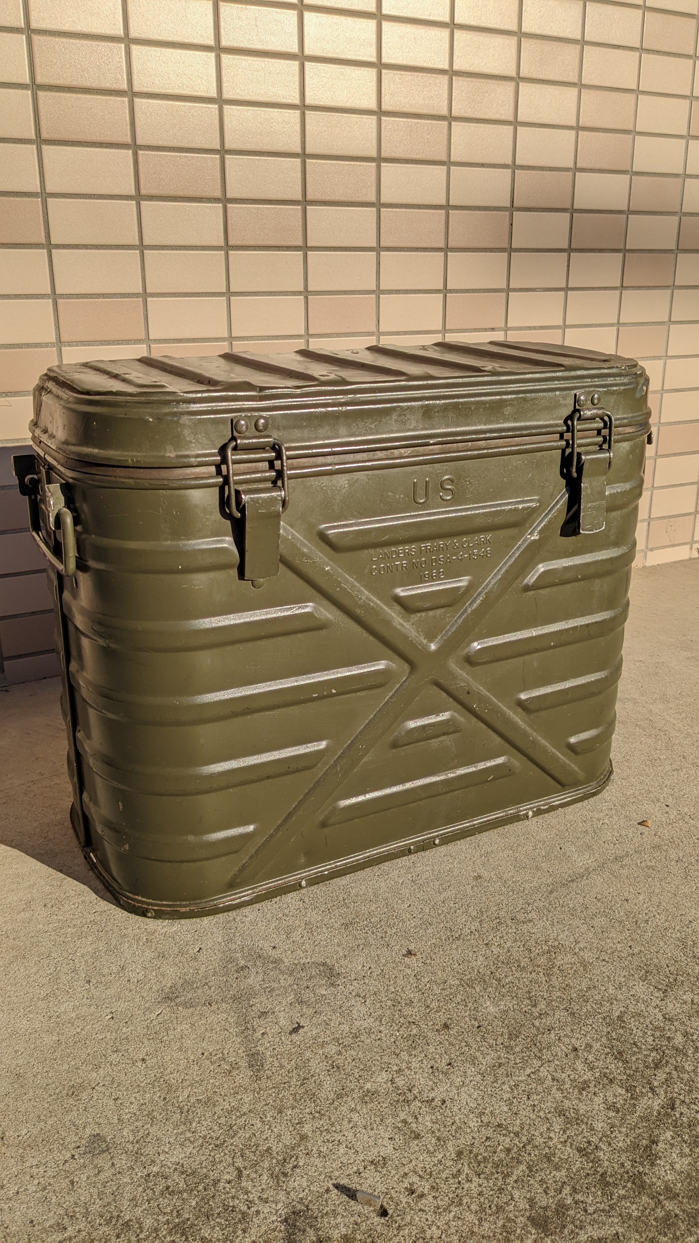 MINT!! 1962 Vintage Military Food Container Metal Cooler Box USA