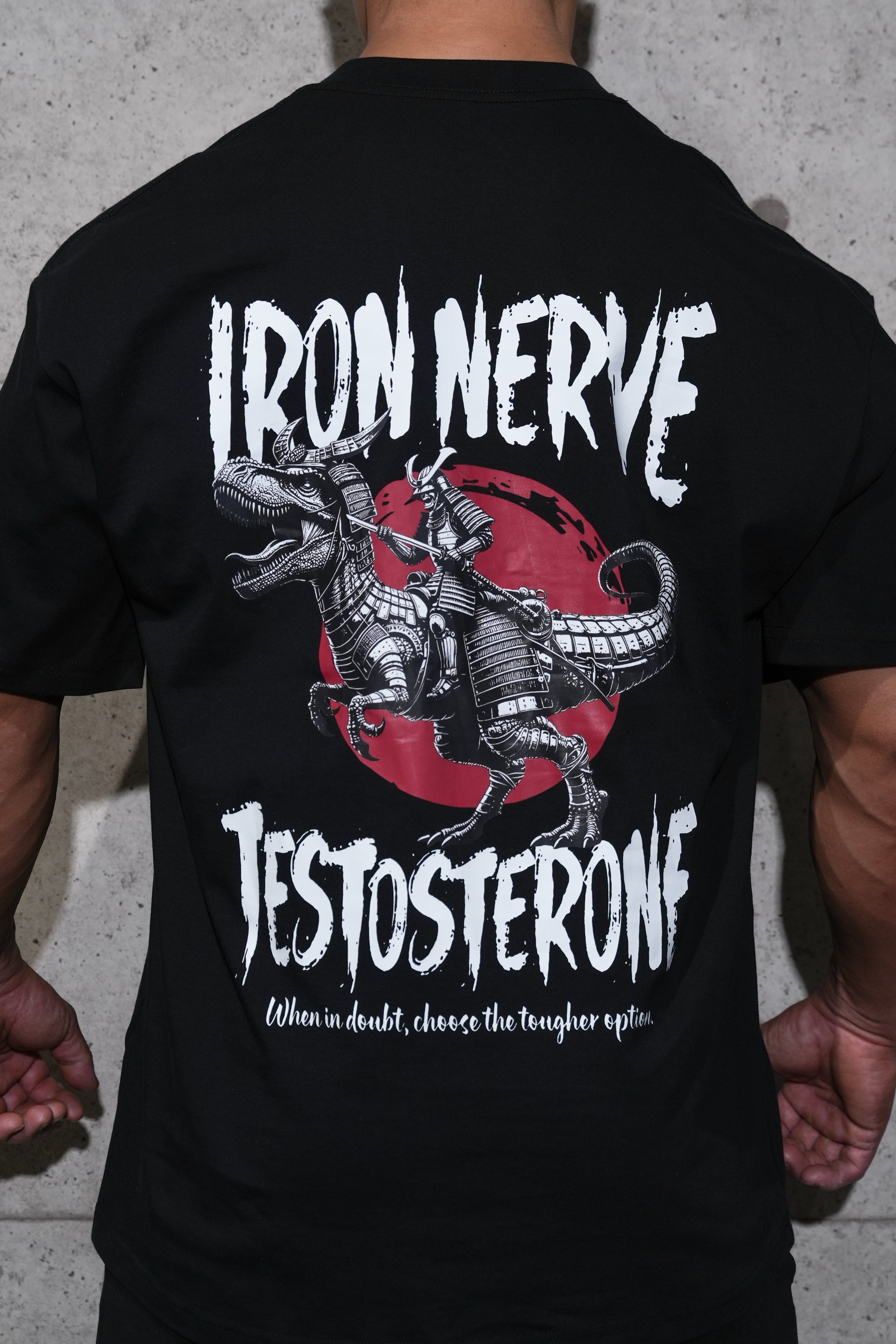 数量限定】IRON NERVE × TESTOSTERONE TEE(Black) | TESTOSTERONE