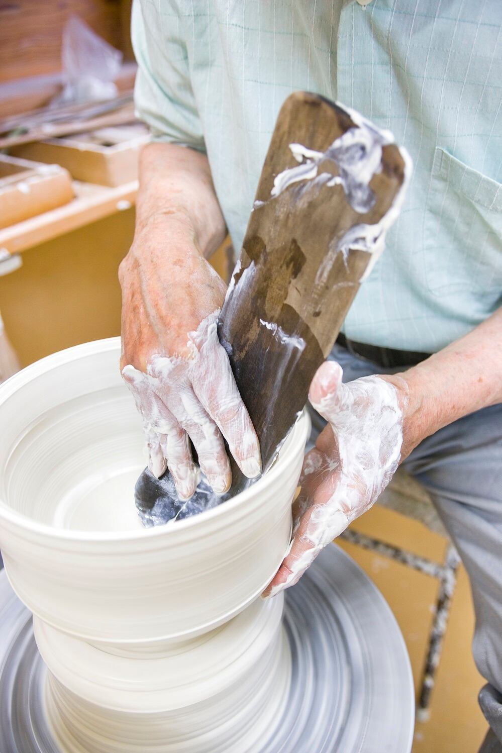 s*i様 人間国宝 井上萬二 作 白磁 彫文 菓子鉢＆