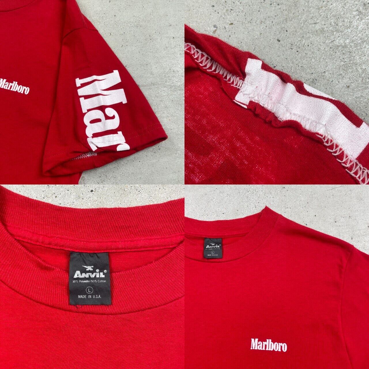 70年代 USA製 Marlboro マルボロ ロゴ プリントTシャツ メンズM相当