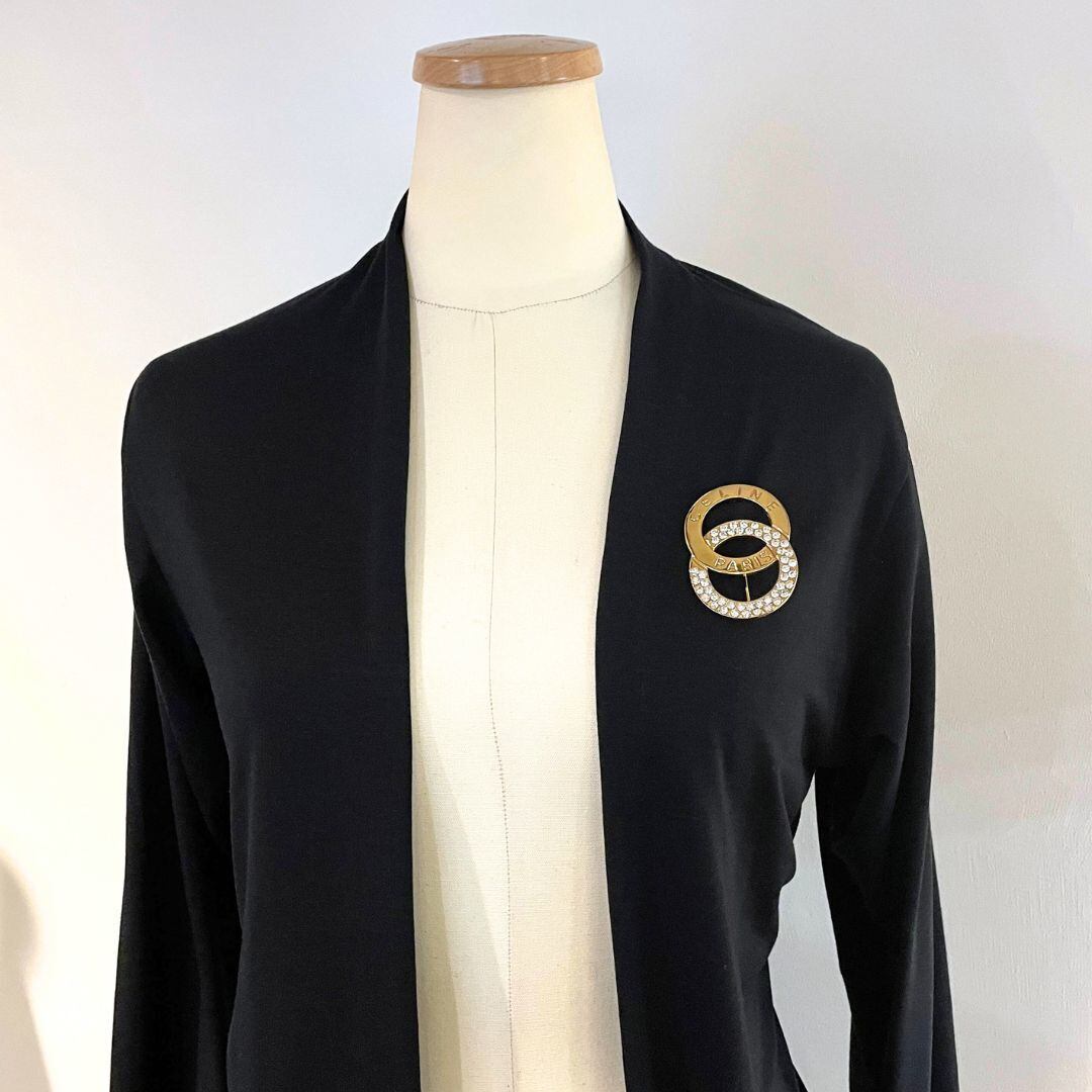 CELINE ロゴ入りシルクブローチ 楽天市場】CELINE セリーヌ ブローチ